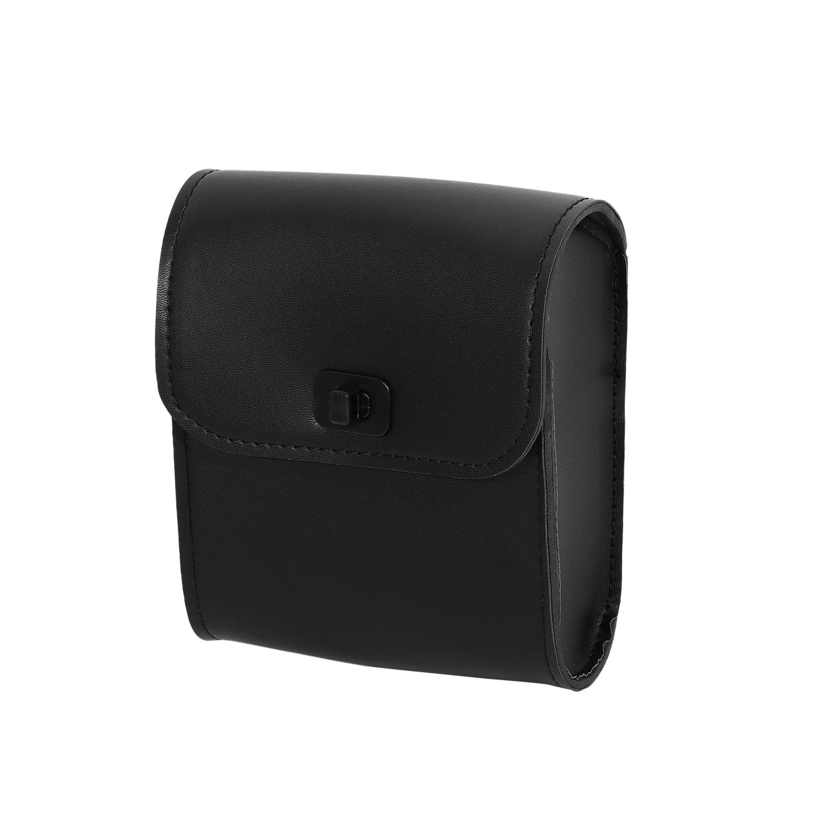 Motorcycle Tool Bag Handlebar Luggage Faux Leather Black 6.30×3.54×7.28 Inch