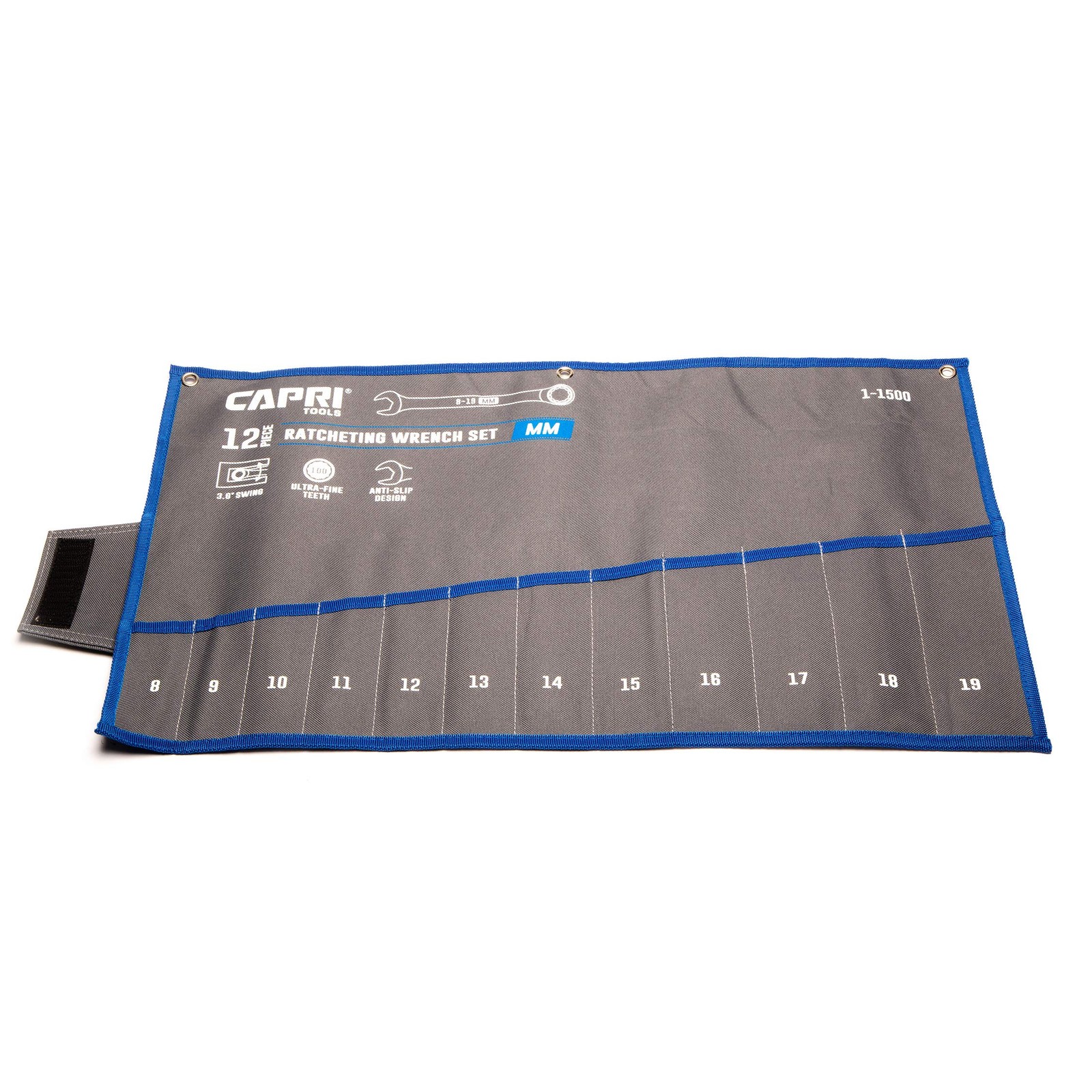 Wrench Roll Up Pouch, Metric, 12 Pockets