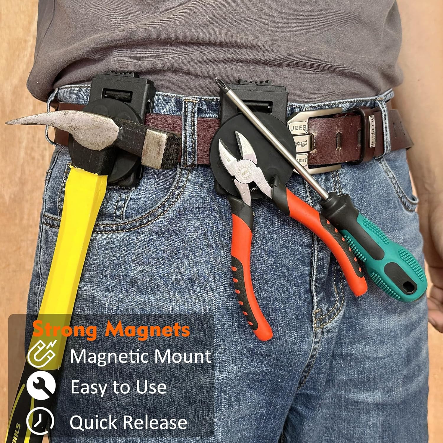 Tool Holster Belt Clip Heavy Duty Magnetic Tool Holder for Belt Clip Anti Slip
