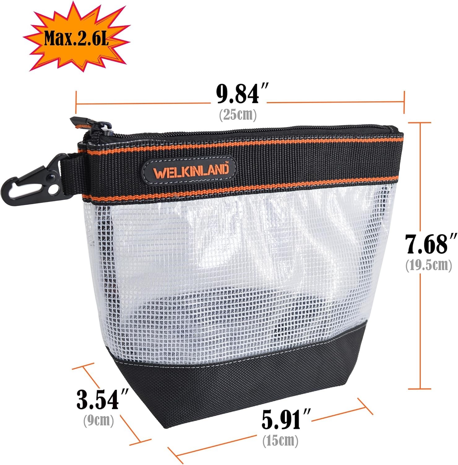 10-Inch Clear Tool Pouch Organizer – 4 Pcs Zipper Tool Bags