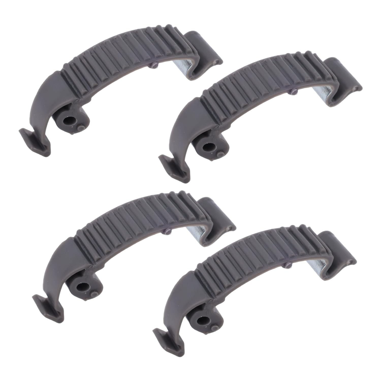 Lasuroa Top Cylinder Cover Snap Clip Buckles, Red PC Buckle Gray, 4pcs