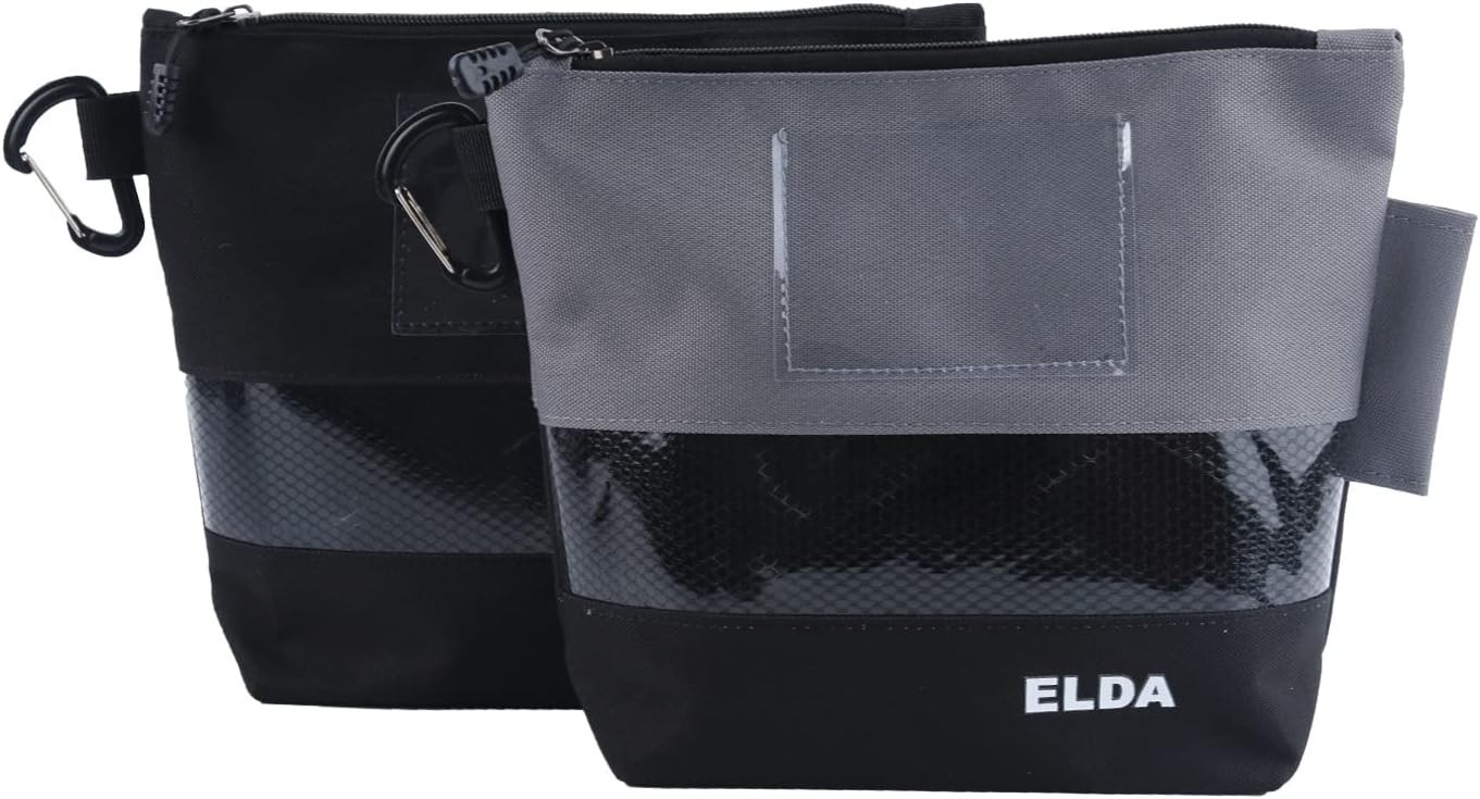 ELDA 2 Pack Stand-Up Tool Pouch Zipper Bag Organizer Waterproof Storage Bag