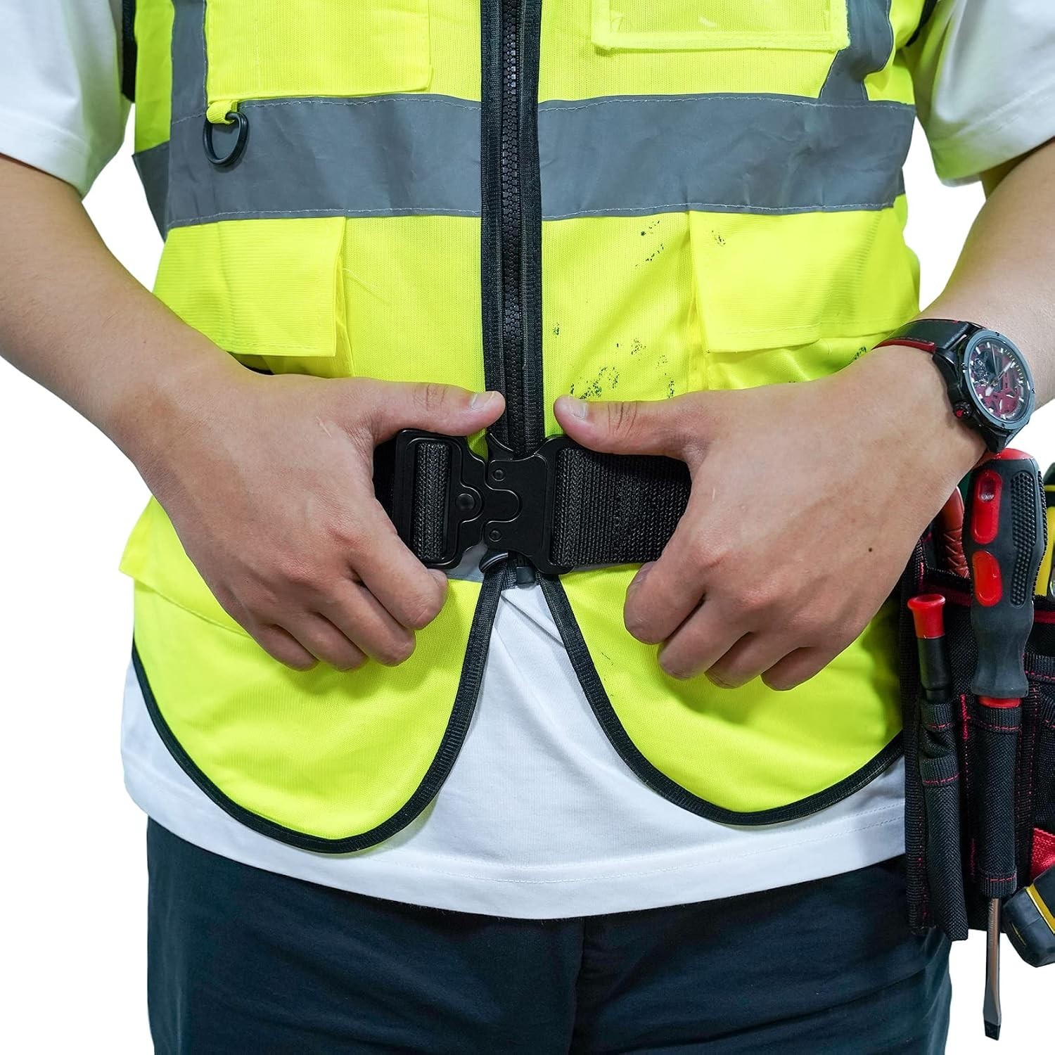 Durable 2-Inch Nylon Work Belt with Breathable Design & Quick Release Buckle