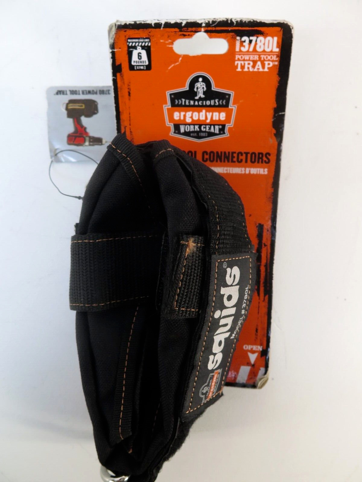 Ergodyne 3780L Squids Power Tool Battery 10 LBS Tethering Trap with D – RIng