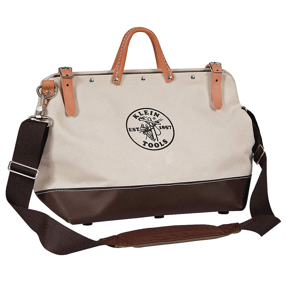 KLEIN TOOLS 5102-18SP Tool Bag,Canvas,General Purpose 34E625
