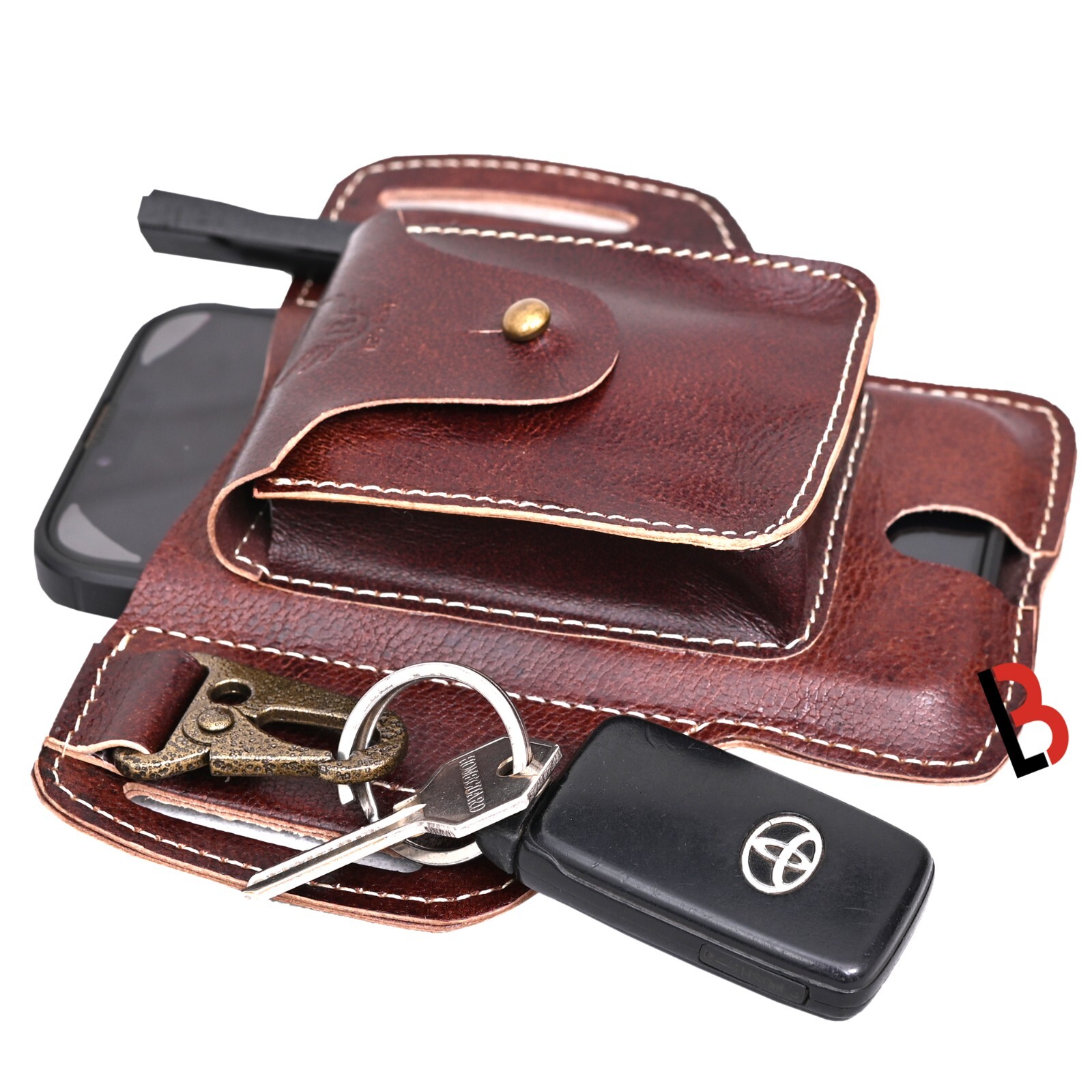 Multitool Belt Sheath Organizer, EDC Belt Holder, Pen Holder and Keychain Clip