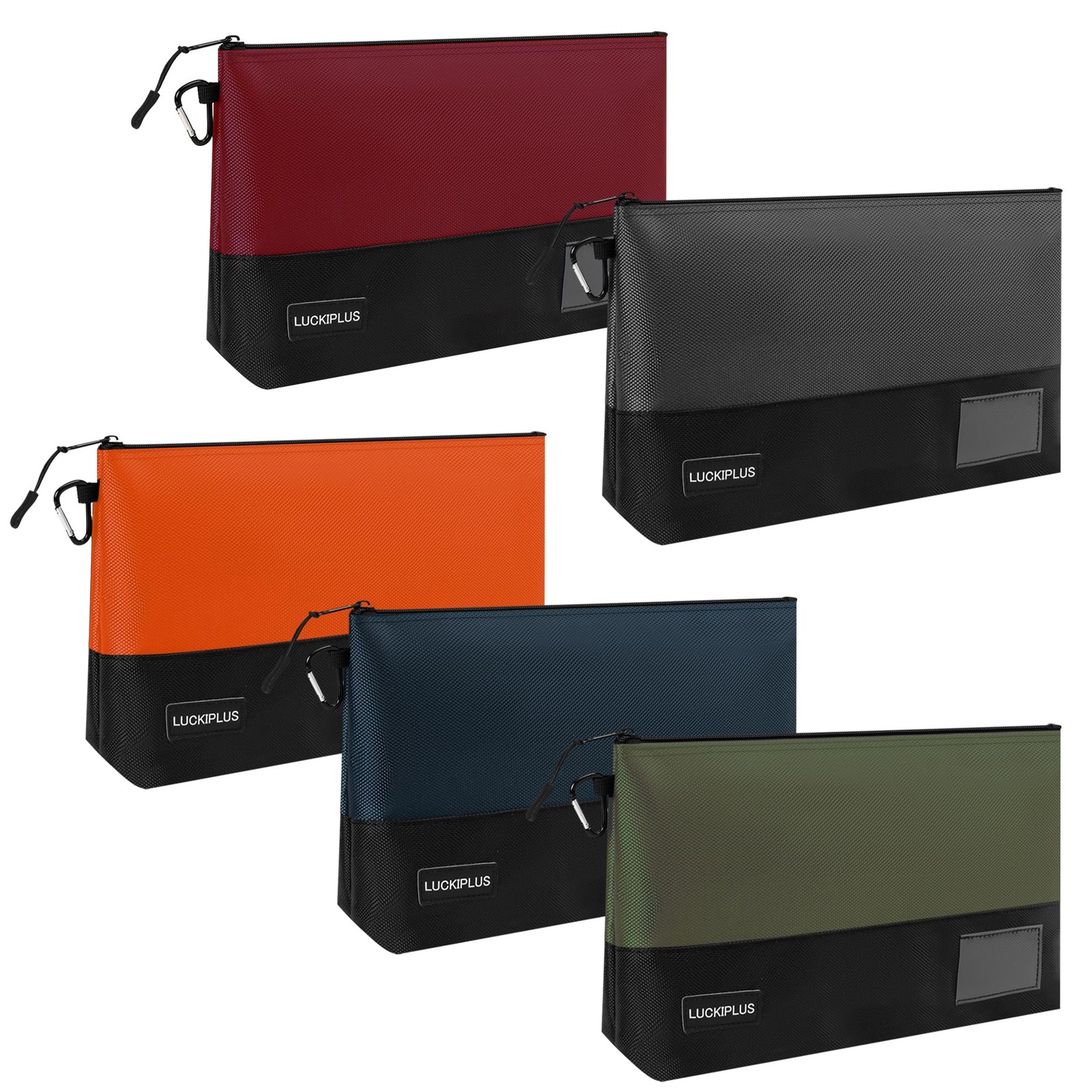 LUCKIPLUS Tool L12.6″*H7″*D2″, Black-Grey,Moss Green, Orange, Navy Blue, Red