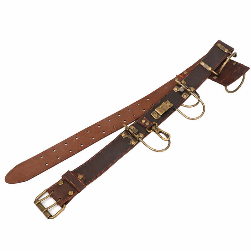 TOURBON Leather 2″ Electrician Tool Belt Hammer Scaffolding Holder Drill Holster