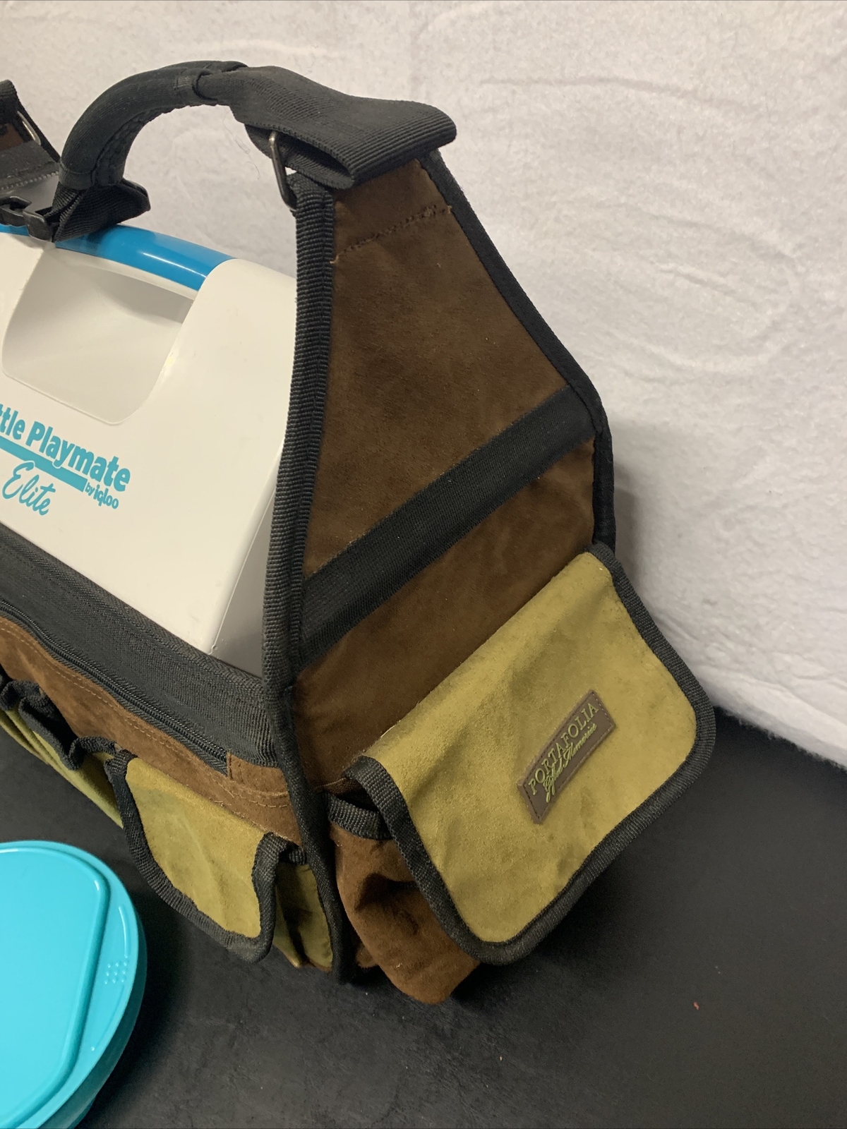 Portafolia Leather & Canvas Tool Cooler Carry Bag w/ Cooler VERY NICE!!!