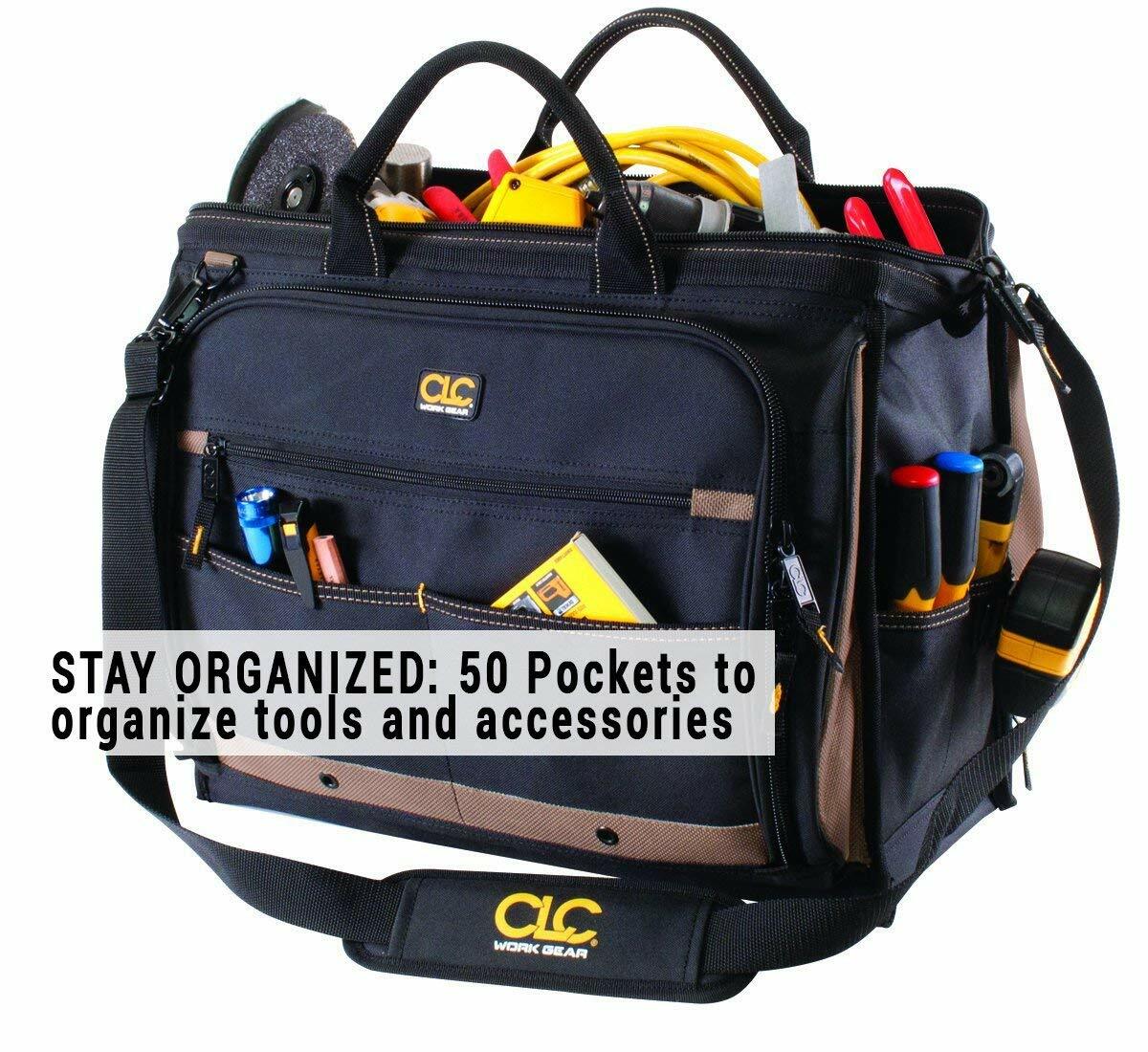 CLC Tech Gear Portable, 50 Pocket, Wear & Abrasion Resistant Tool Carrying Case