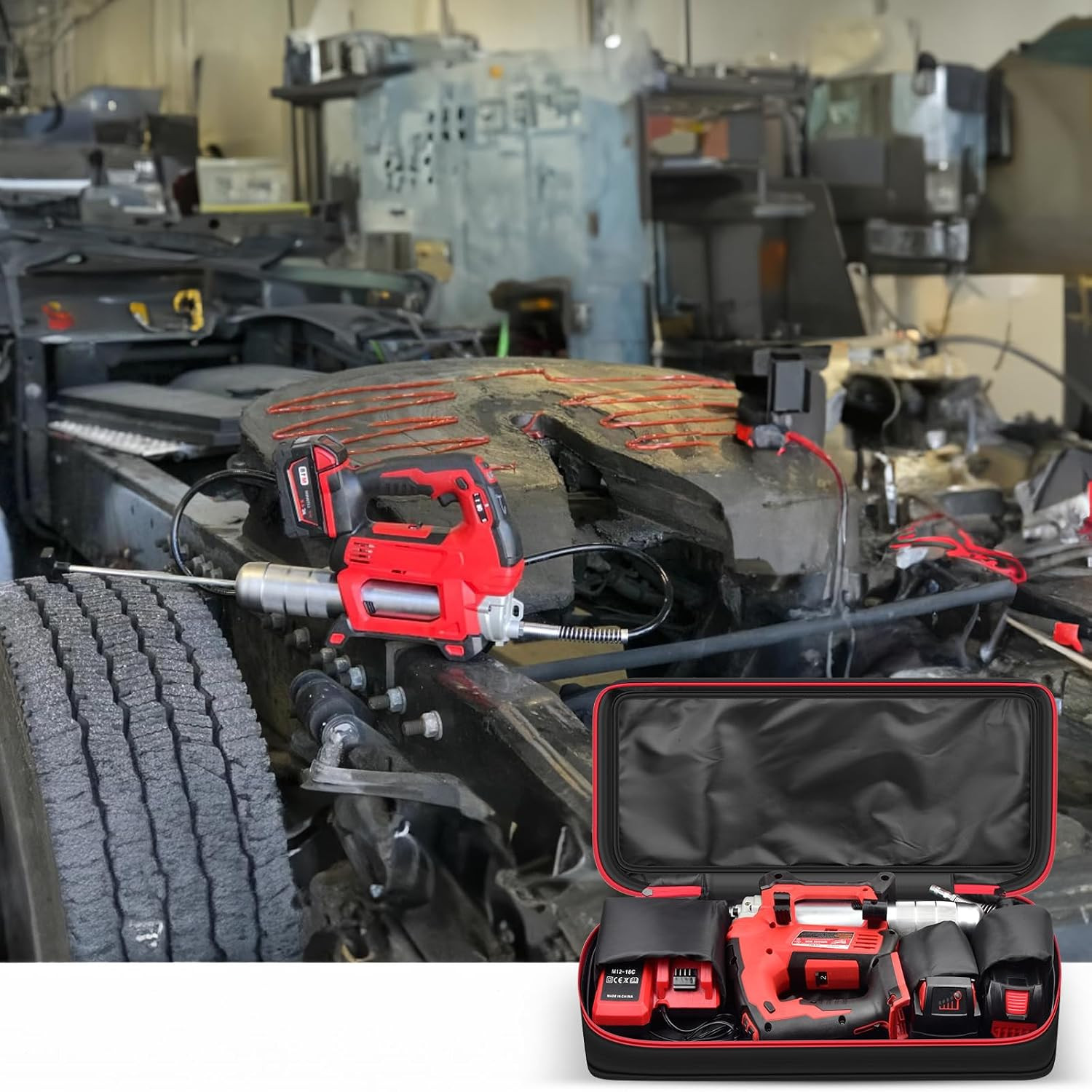 Case Compatible with 2646-20/2646-21Ct Grease Gun, Bare Tool Portable Carrying S