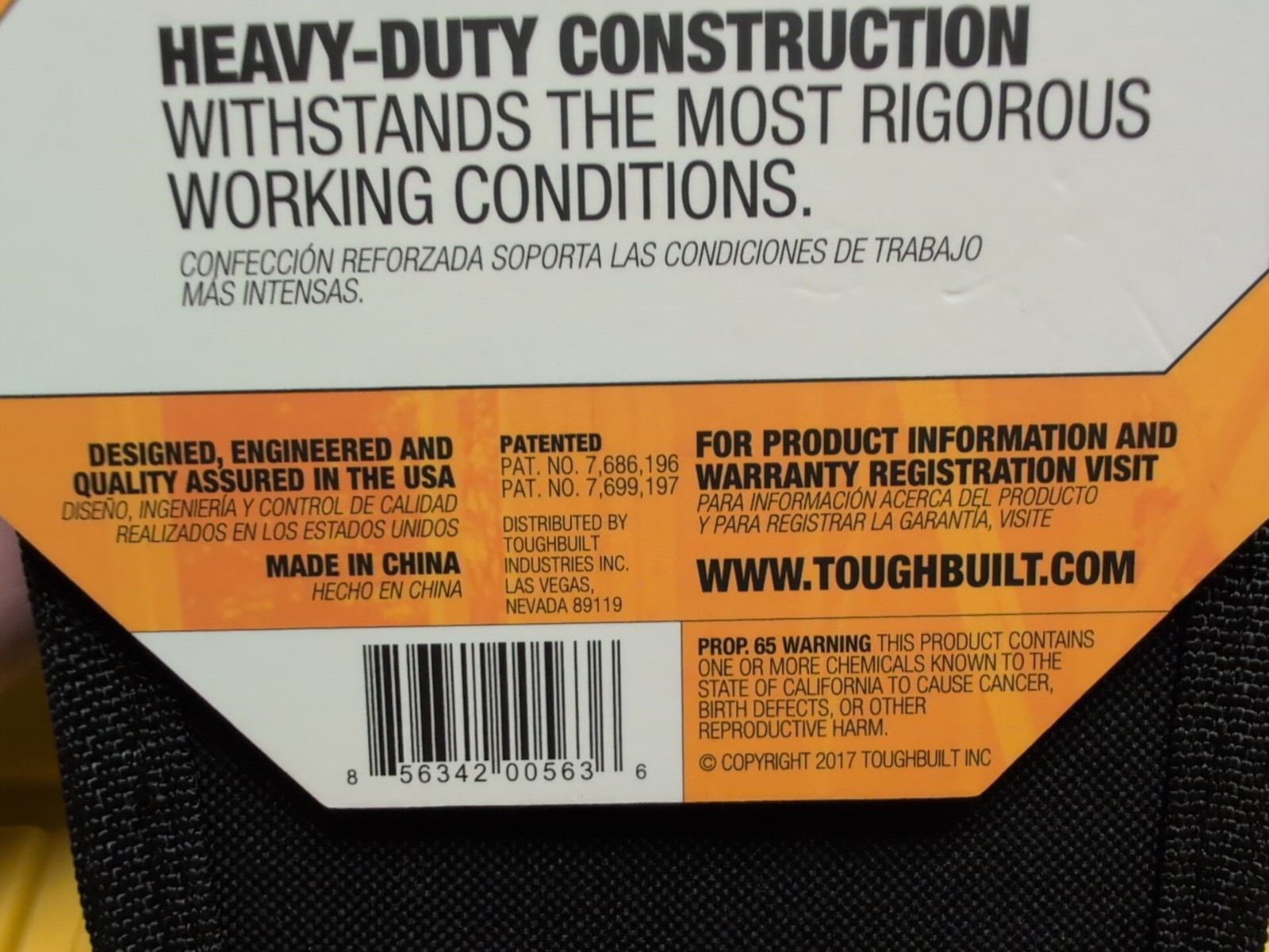 ToughBuilt ClipTech 8 Pockets & Loops Tool Pouch Utility Knife Pocket TB-CT-26