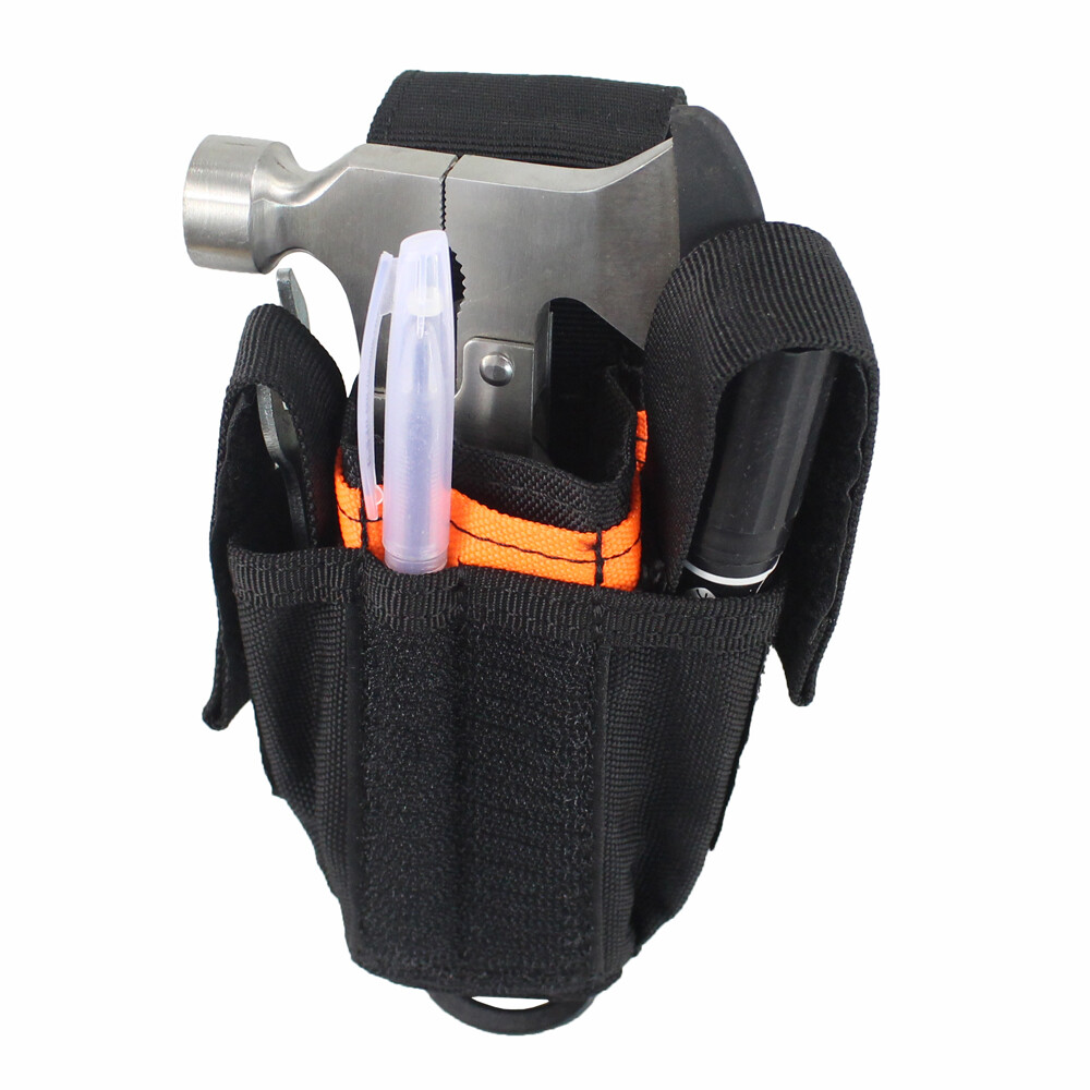 Tactical Tools Storage Molle Utility Bag with Cover Lid Holds Knives Pliers Pens