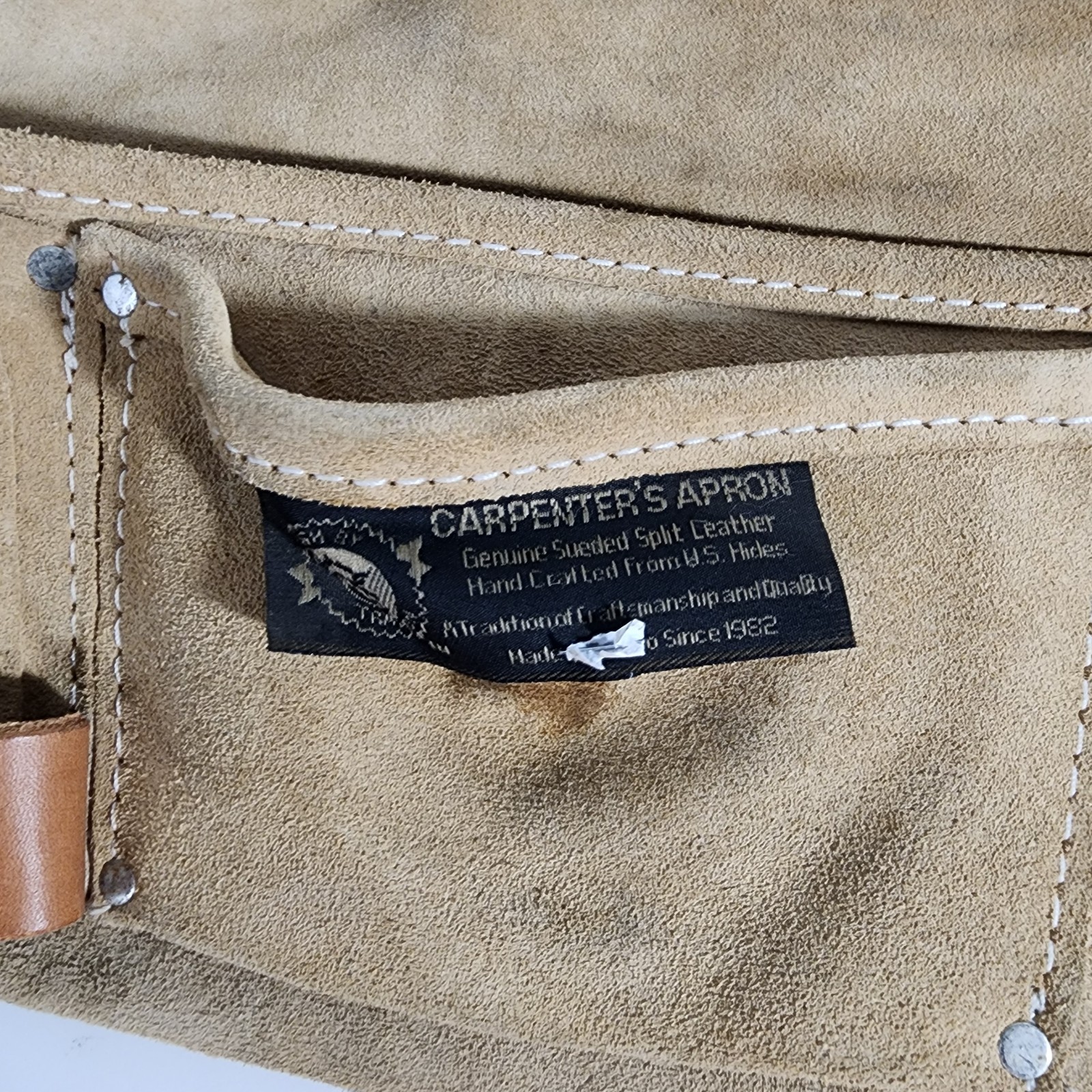 Leather Tool Belt Soft Leather Pouches / Holders and Tool Loops Adjust Belt