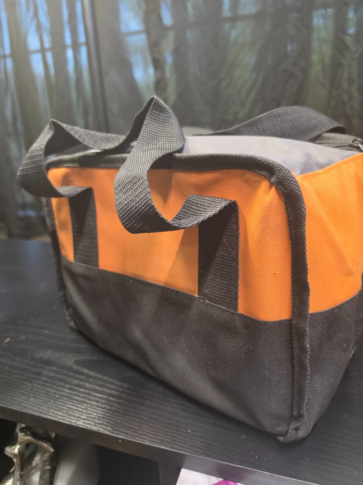 RIDGID Tool Bag Heavy Duty Contractor Storage Carry Bag Orange Black Zippered