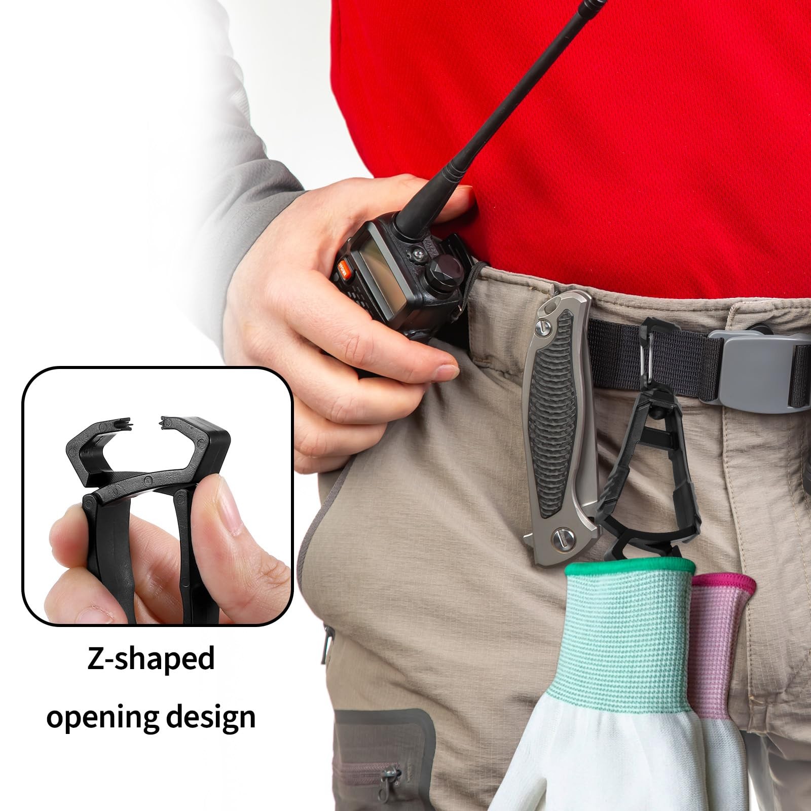 Xindojuz 6 PCS Glove Clips for Work Glove Holders, Powerful Bite Gloves Holde…