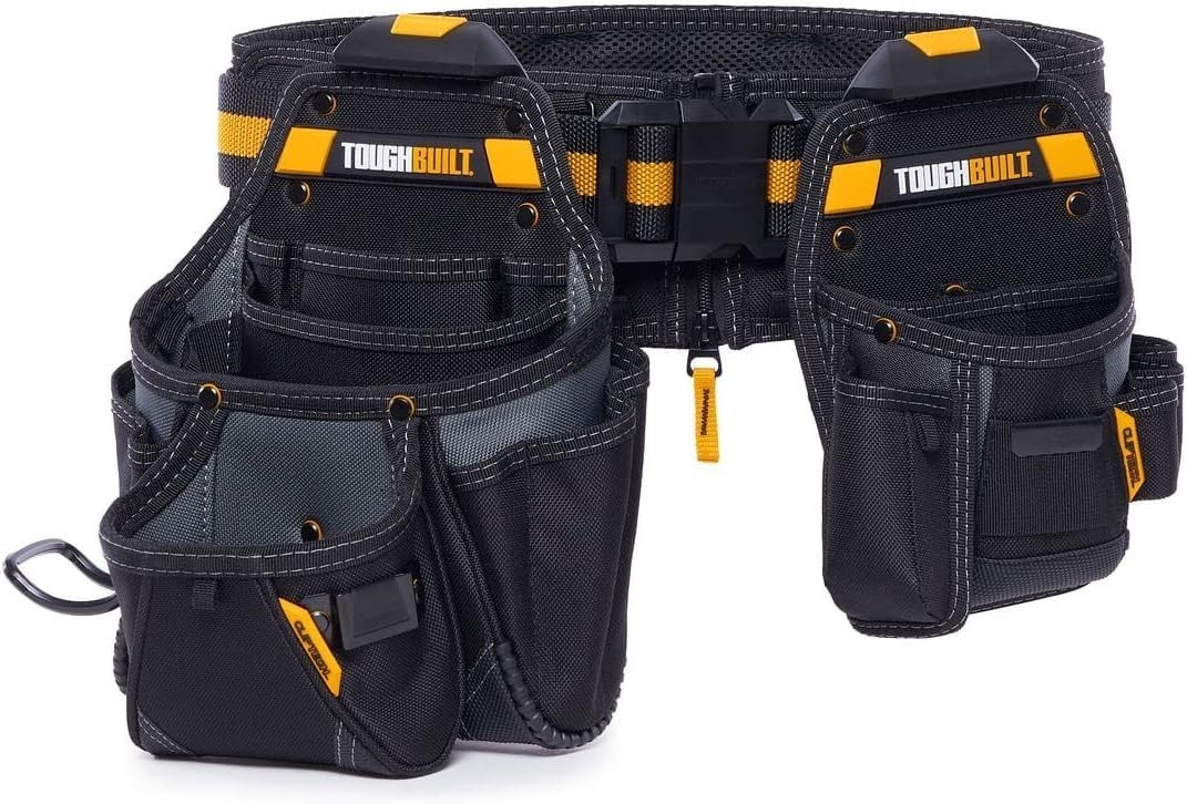 3-Piece Pro Tool Belt Set, ClipTech Modular System, Heavy-Duty Pouches & Padded