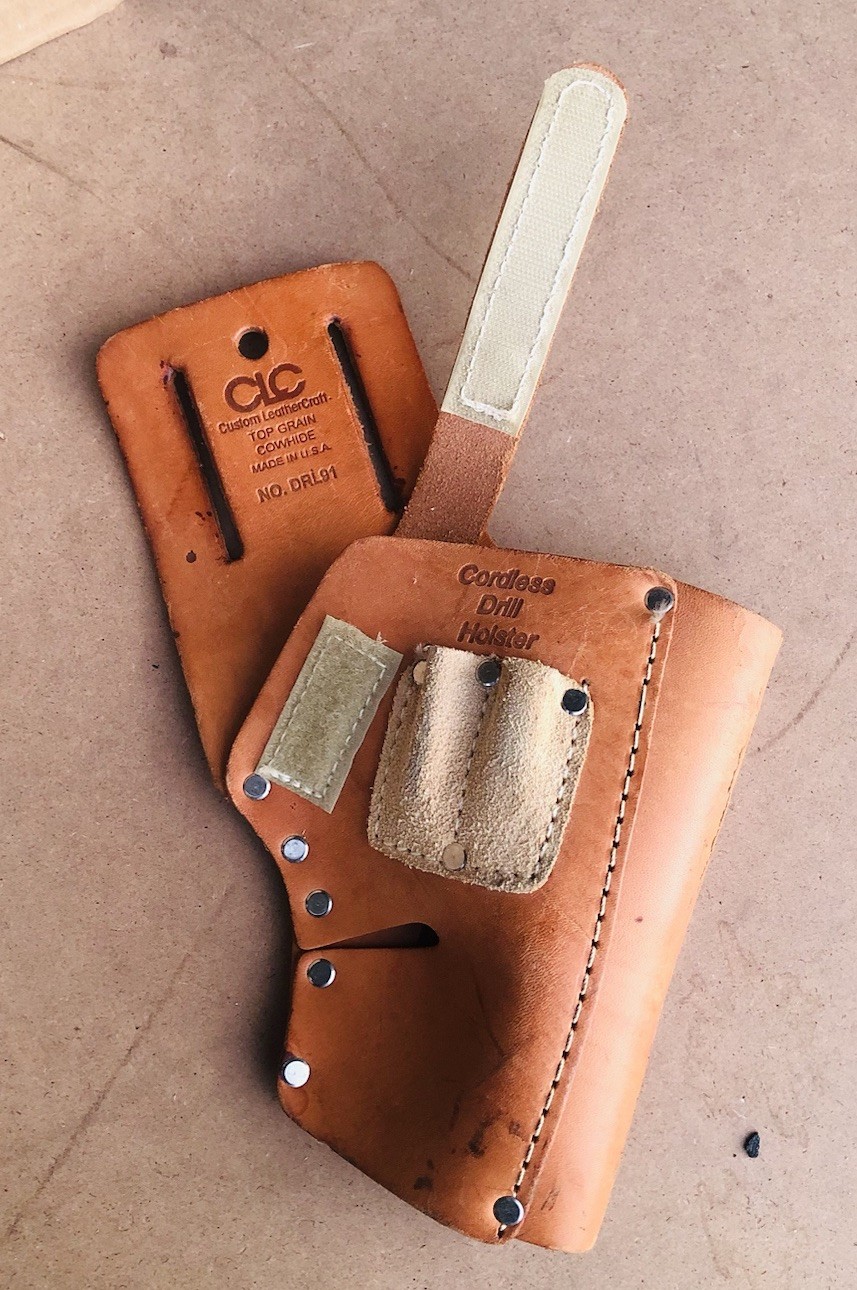 Leather Cordless Drill Holster CLC DRL9 Top Grain Cowhide Tool Belt Pouch USA