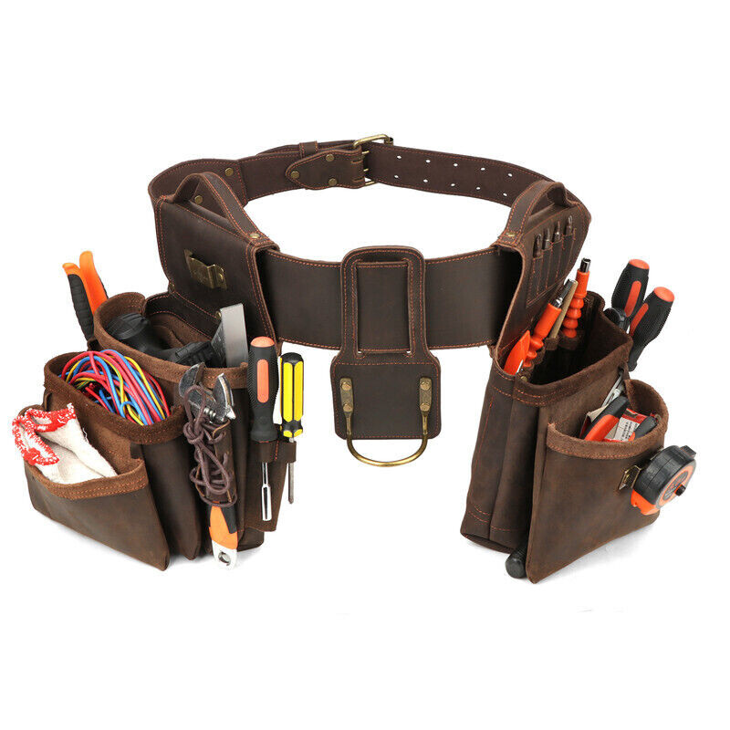 Leather Carpenter Framer Tool Organizer Belt/Pouch/Bag/Holder Carrying