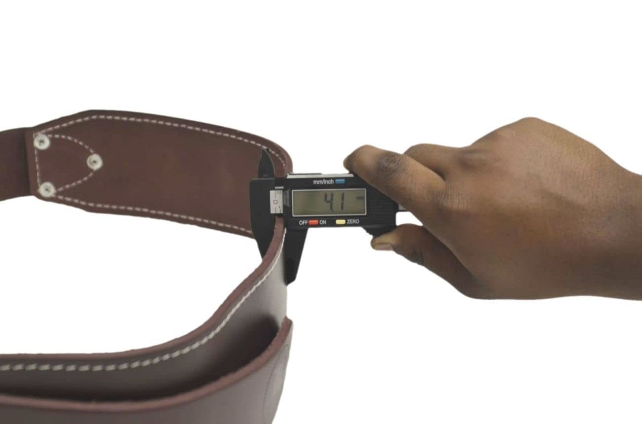 Heavy Duty Ranger Style Leather Work Belt Brown 3 Inch Wide Belt