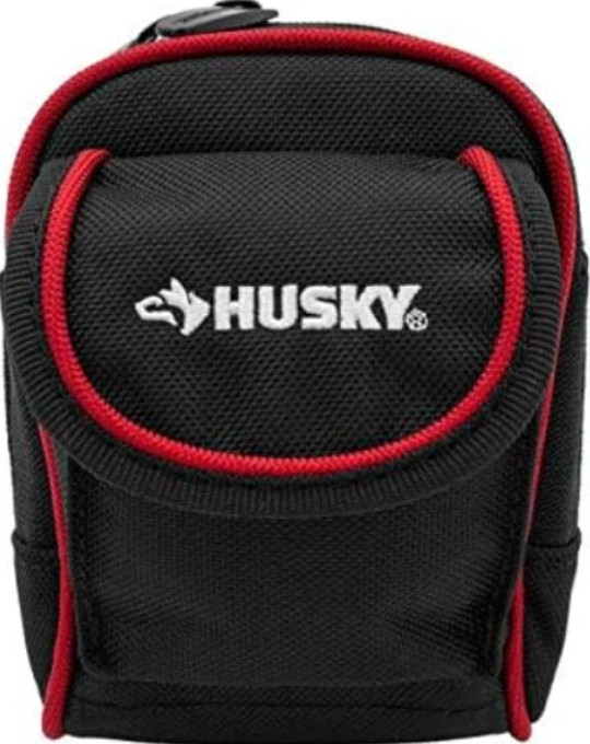 Husky 4.5 in. Clip-On Tool Belt Pouch 3 Pockets Durable Heavy Duty 570 971