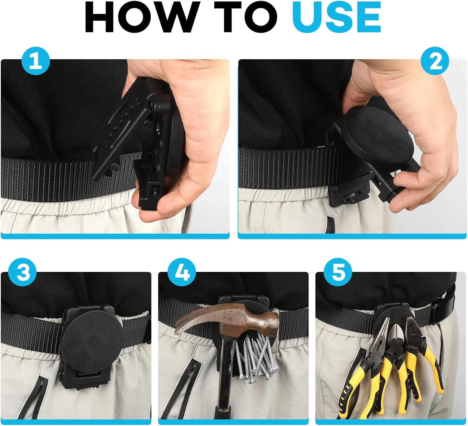 3 Pack Tool Holster Belt Clip Strong Holstery Magmaster Belt Clip Heavy Duty
