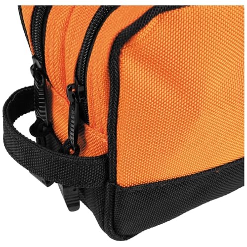 Klein Tools Tool Pouch, Dual Compartments, 10″ x 6″ | 1-Pack, Orange