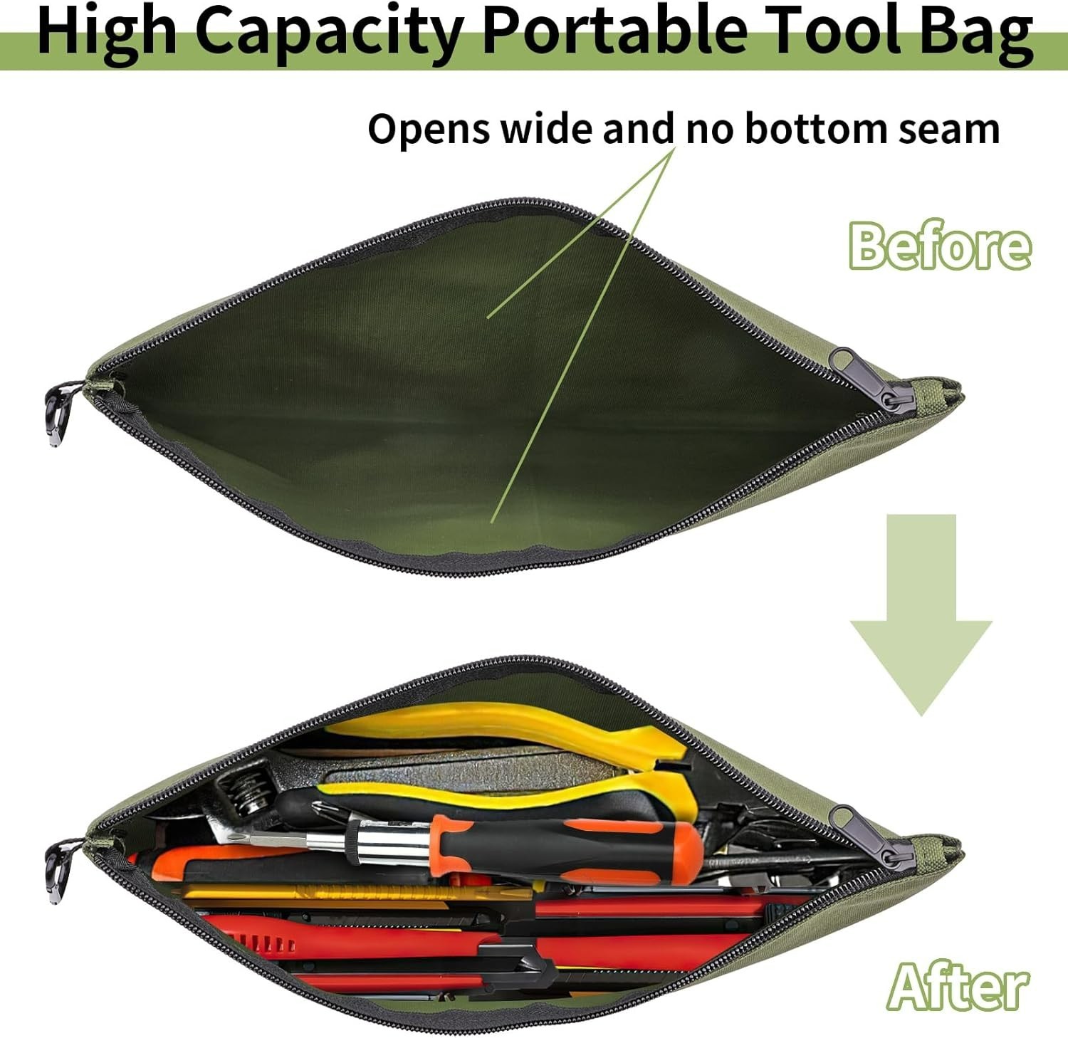 Moisture-Resistant 3 Pack Tool Pouches – Organizers in Three Colors