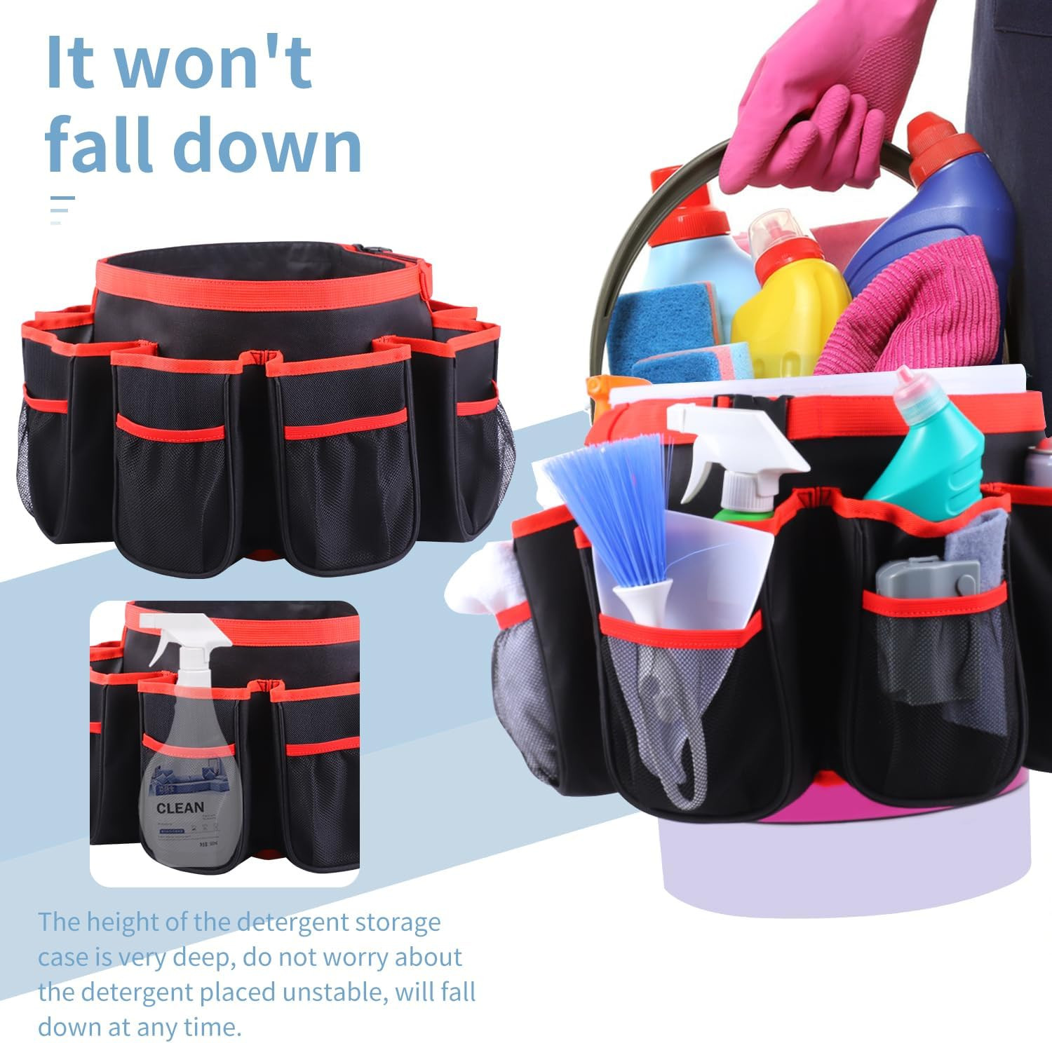 Bucket Cleaning Tool Organizer,Wash Tool Caddy 5-Gallon Organizer,5 Gallon Bucke