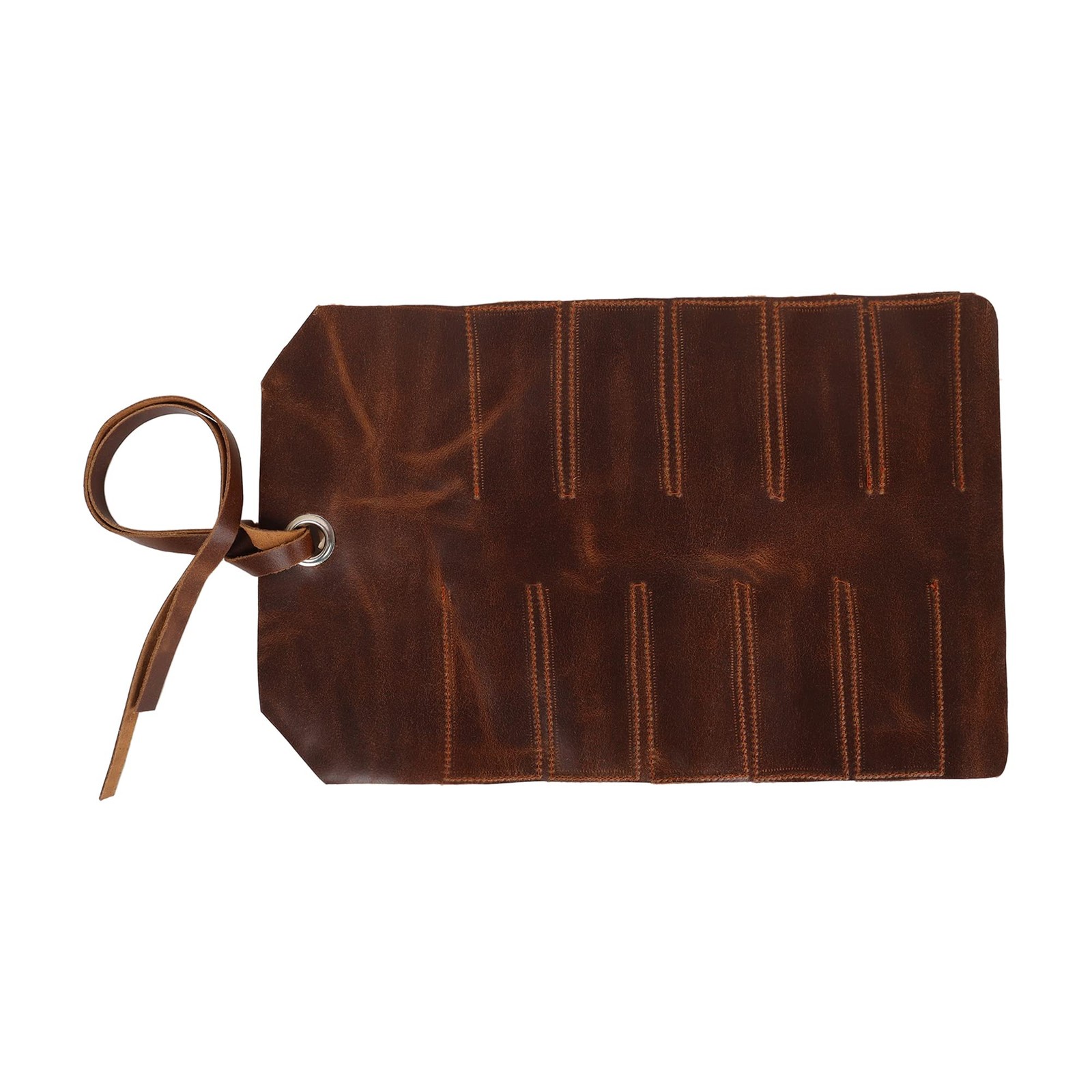 Vintage Leather Tool roll up Pouch, Portable Wrench roll for Barbers,Woodwork…