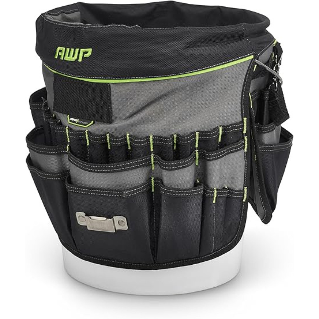AWP Bucket Tool Organizer 51-Pocket for 5-Gallon Buckets, Water-Resistant Heavy