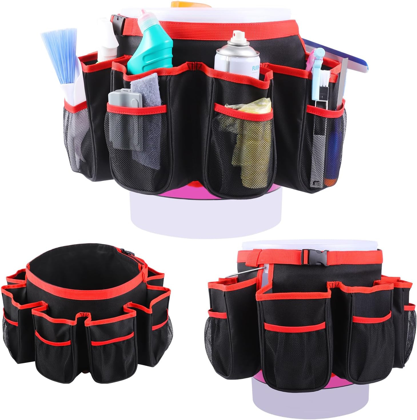 Bucket Cleaning Tool Organizer,Wash Tool Caddy 5-Gallon Organizer,5 Gallon Bucke