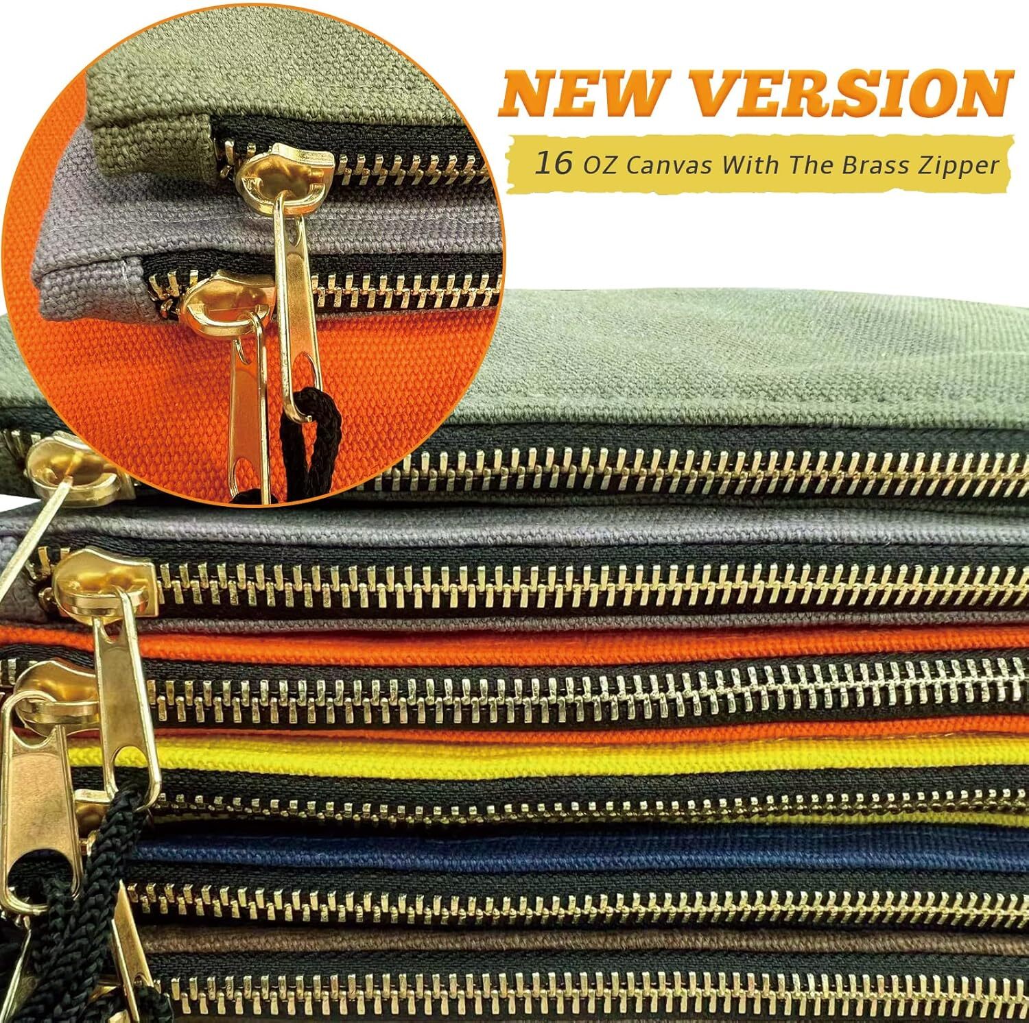 7 Pack Canvas Tool Bag Zipper Pouch – Heavy Duty 16 oz. Canvas Tools Utility …