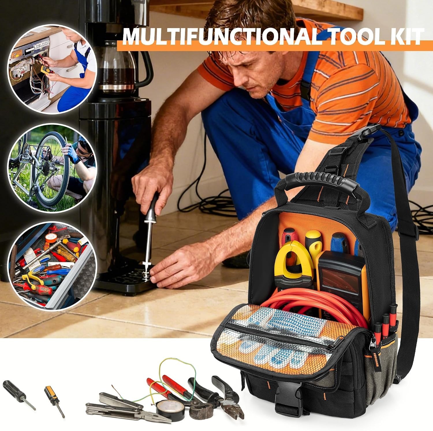 Electrician Tool Pouch Bag, Zippered HVAC Tool Organizer | Heavy-Duty Canvas …