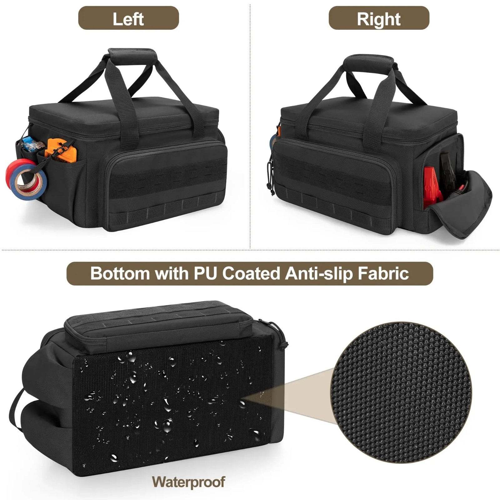 14” Heavy Duty Tactical Tool Bag Portable Organizer Storage.