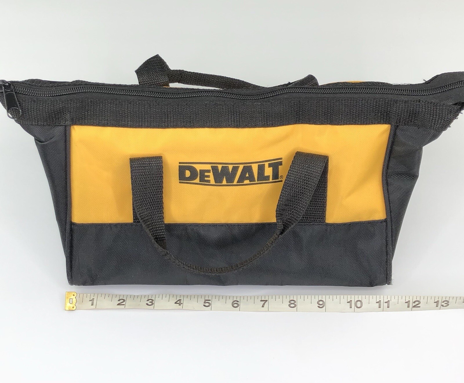 DeWalt Collapsible Full Zip Contractors Tool Bag Storage 12” & Safety Glasses