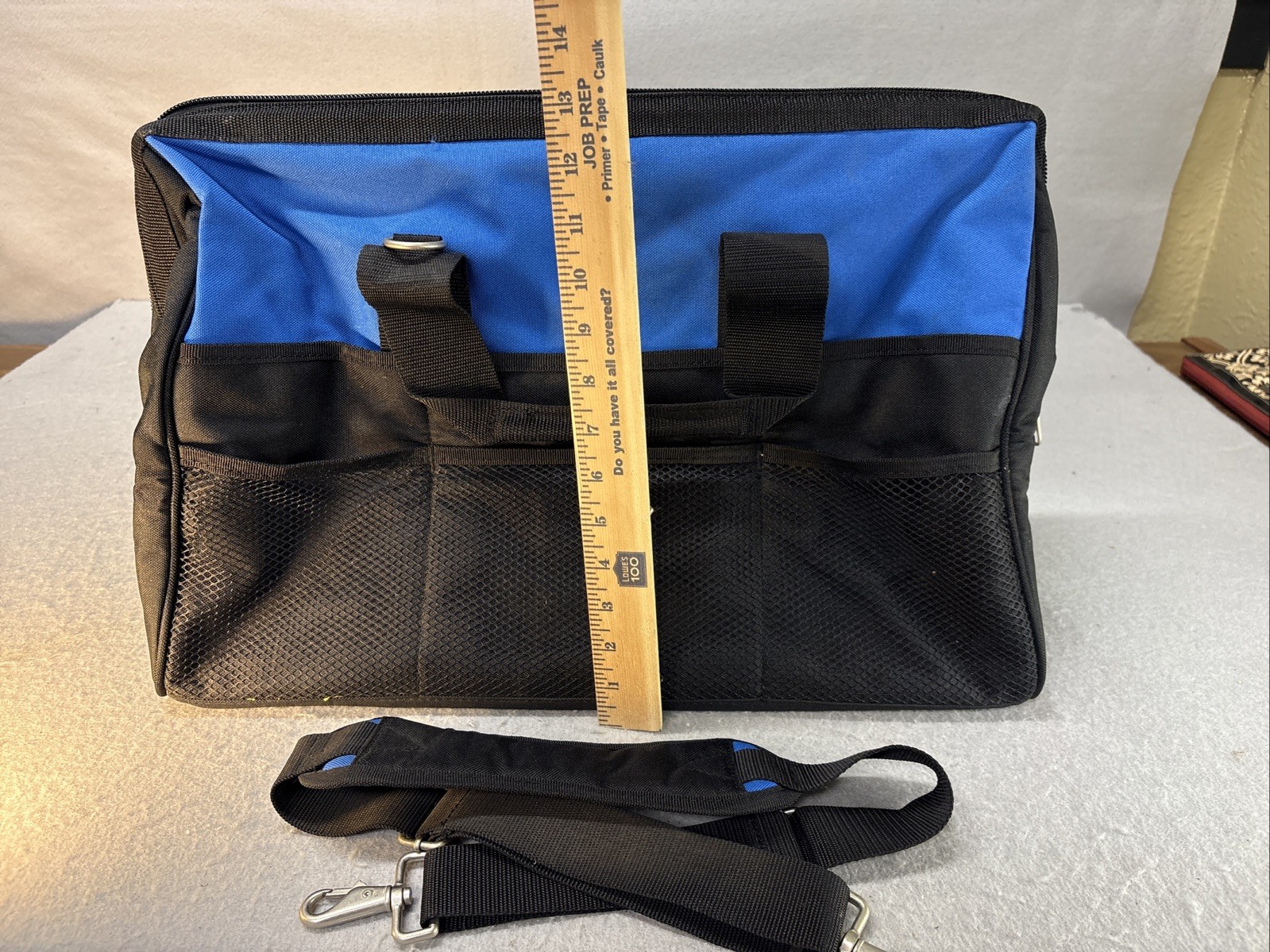 AWP Tool 20” Premium Tool Bag, Black & Blue NEW Contractors Tool Bag