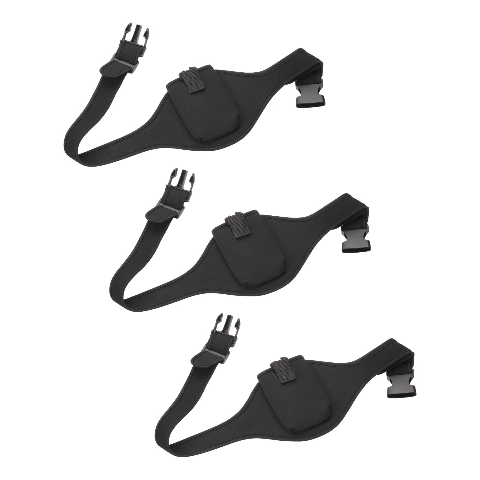 3 Pack Mic Belt 27″ to 39″ Adjustable Elastic Microphone Pack Belt Black