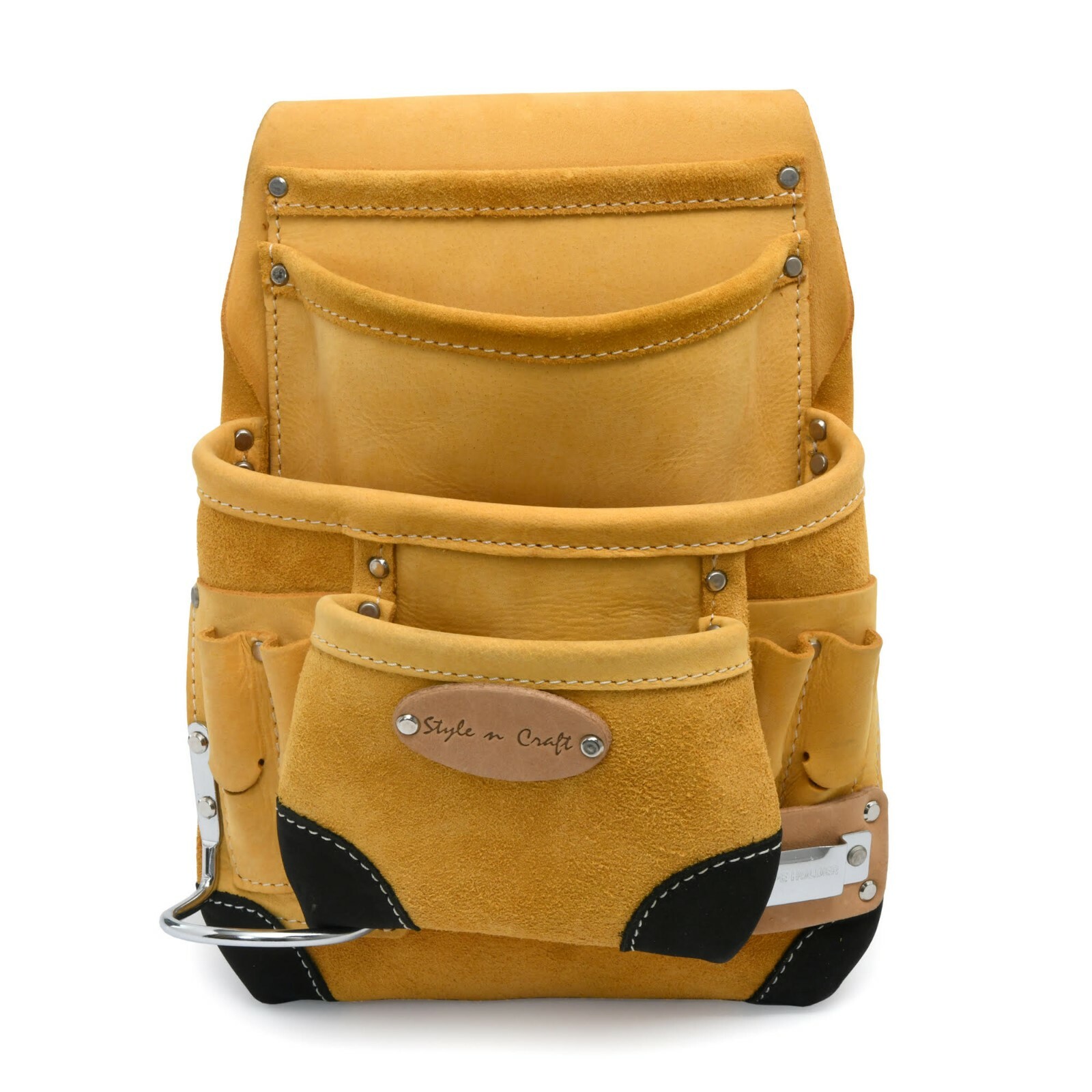 Style n Craft 93924 – 10 Pocket Nail & Tool Pouch in Top Grain Leather