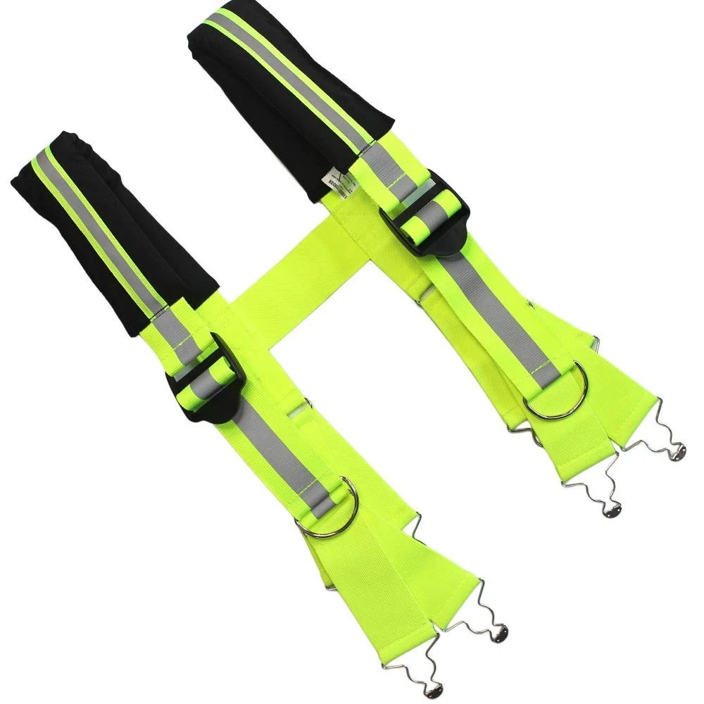 MELOTOUGH Firefighter Pant Suspenders Fire/Rescue X-Large, Lime Reflective