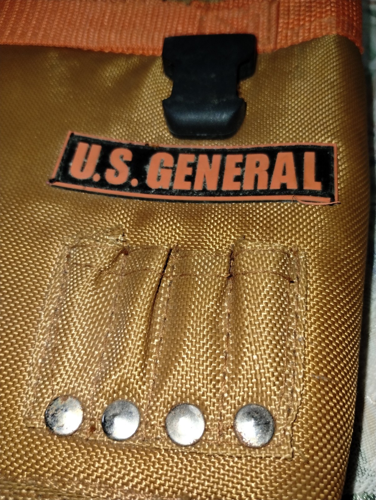 US General brown drill holder tool pouch preowned