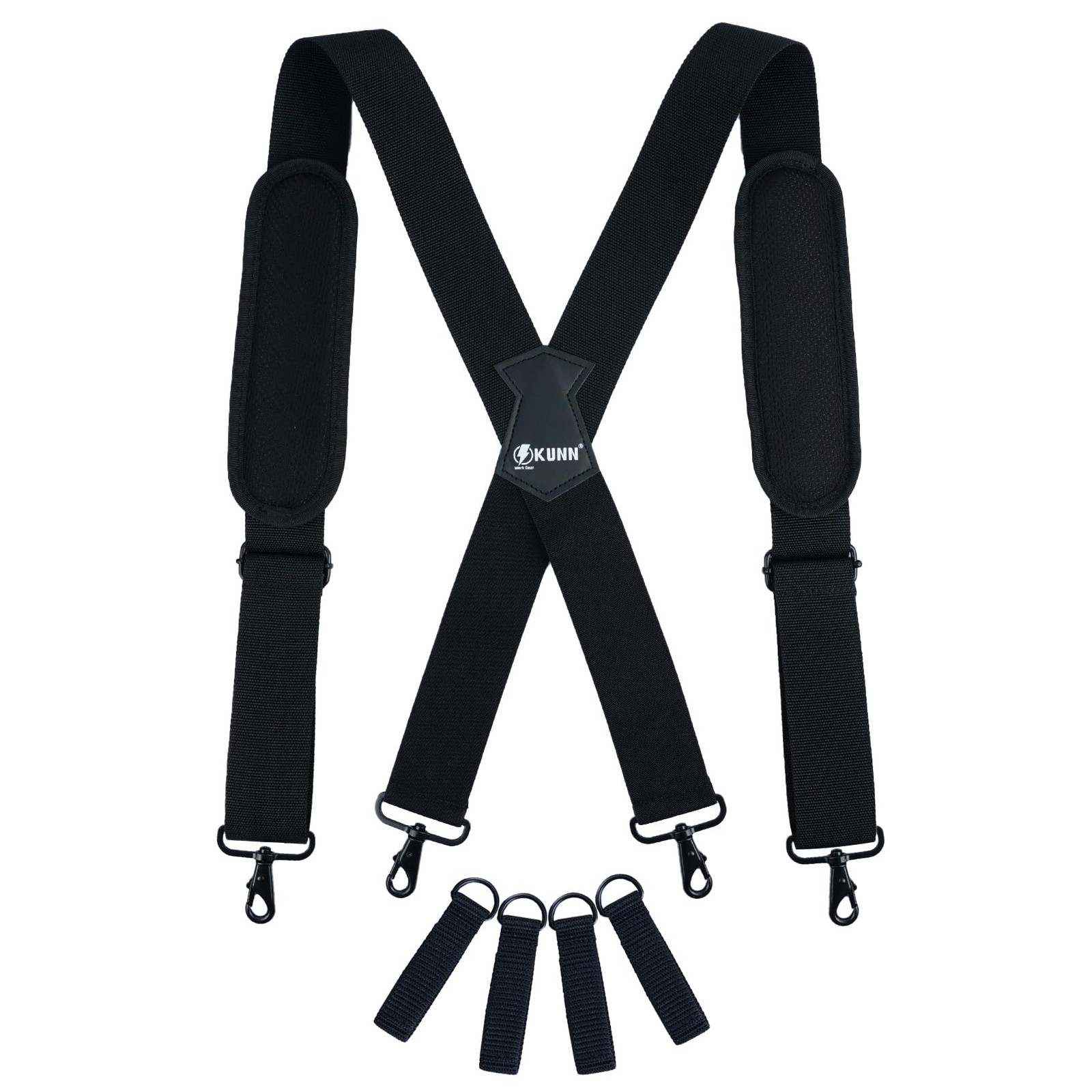Tool Belt Suspenders Removable Padded Shoulder Work 4 PCS Attachment Loops