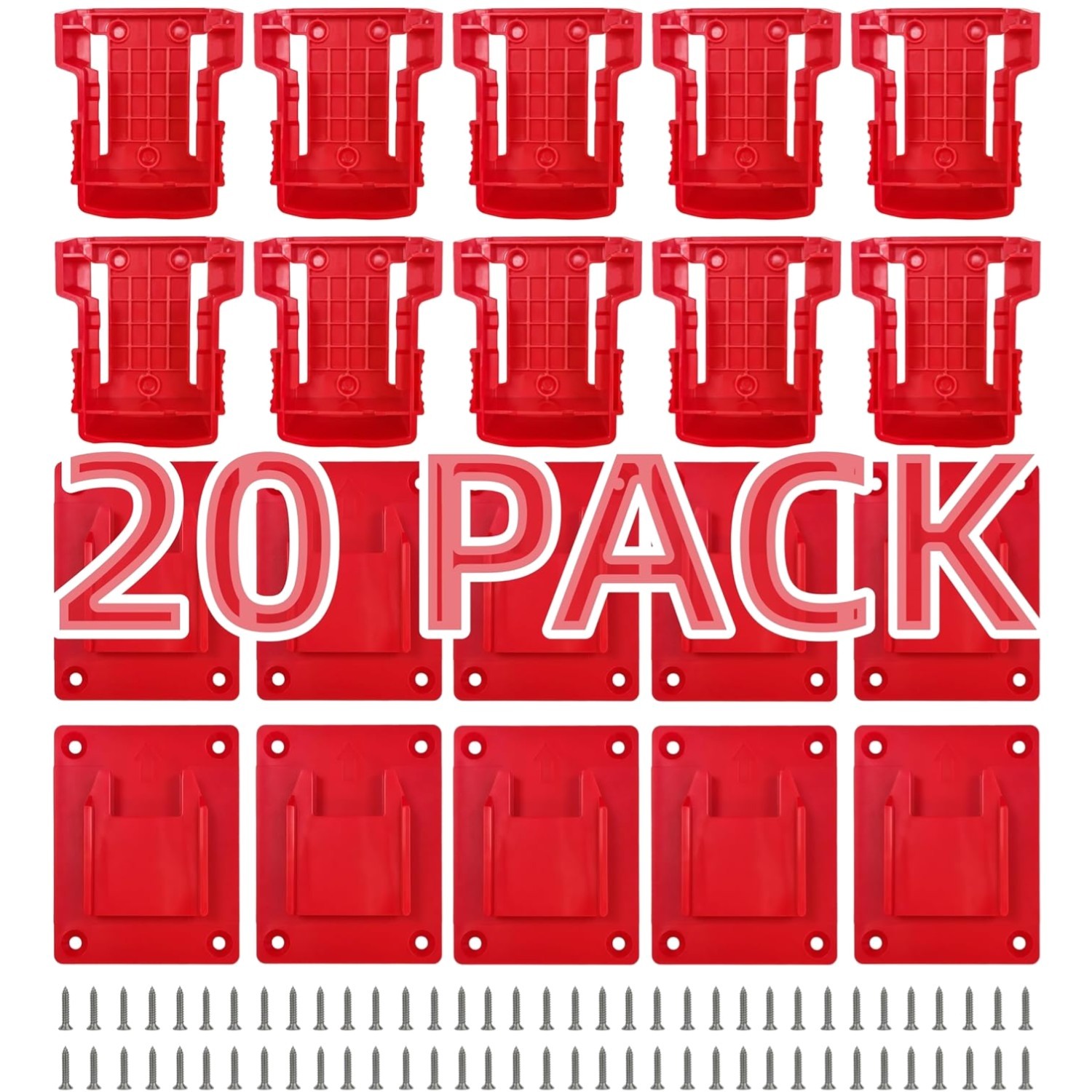 10 PCS Tool Holders + 10 PCS Battery Packs – Easy Mount