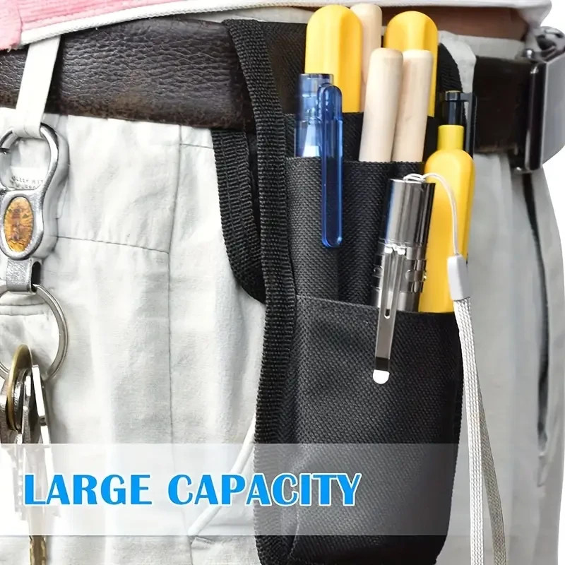 2 Pcs Multifunctional Pouch Tool Bag Belt Pen Holder Small Pencil Pratical Bag