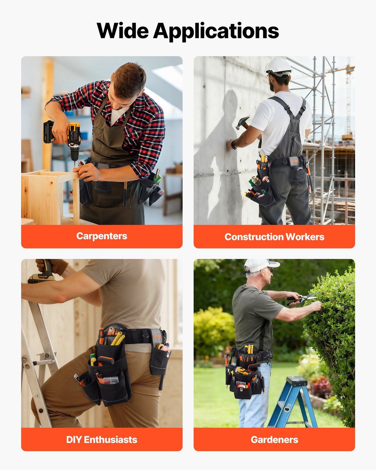Reliable 18-Pocket Electrician Belt with Tear-Proof Stitching