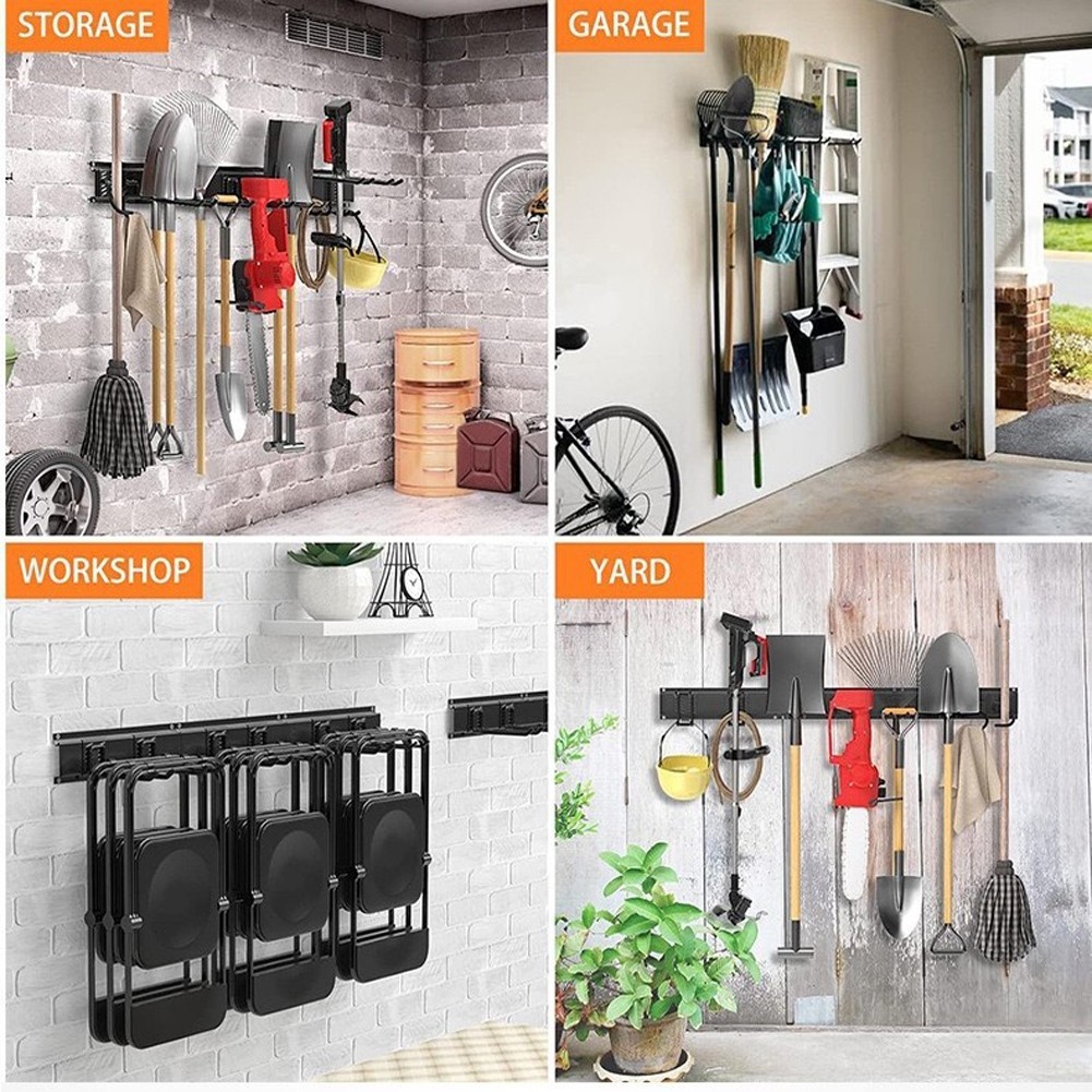 Sleek Design Wall Mount Rack Perfect for Organizing Various Tools Easily