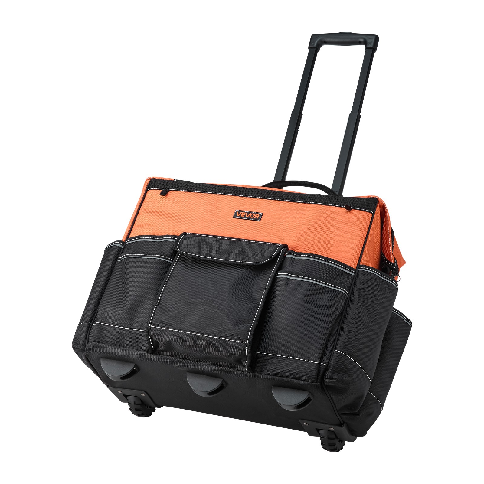 VEVOR Rolling Tool Bag 25/27/45/72 Pockets Heavy Duty Roller Tool Bag on Wheels