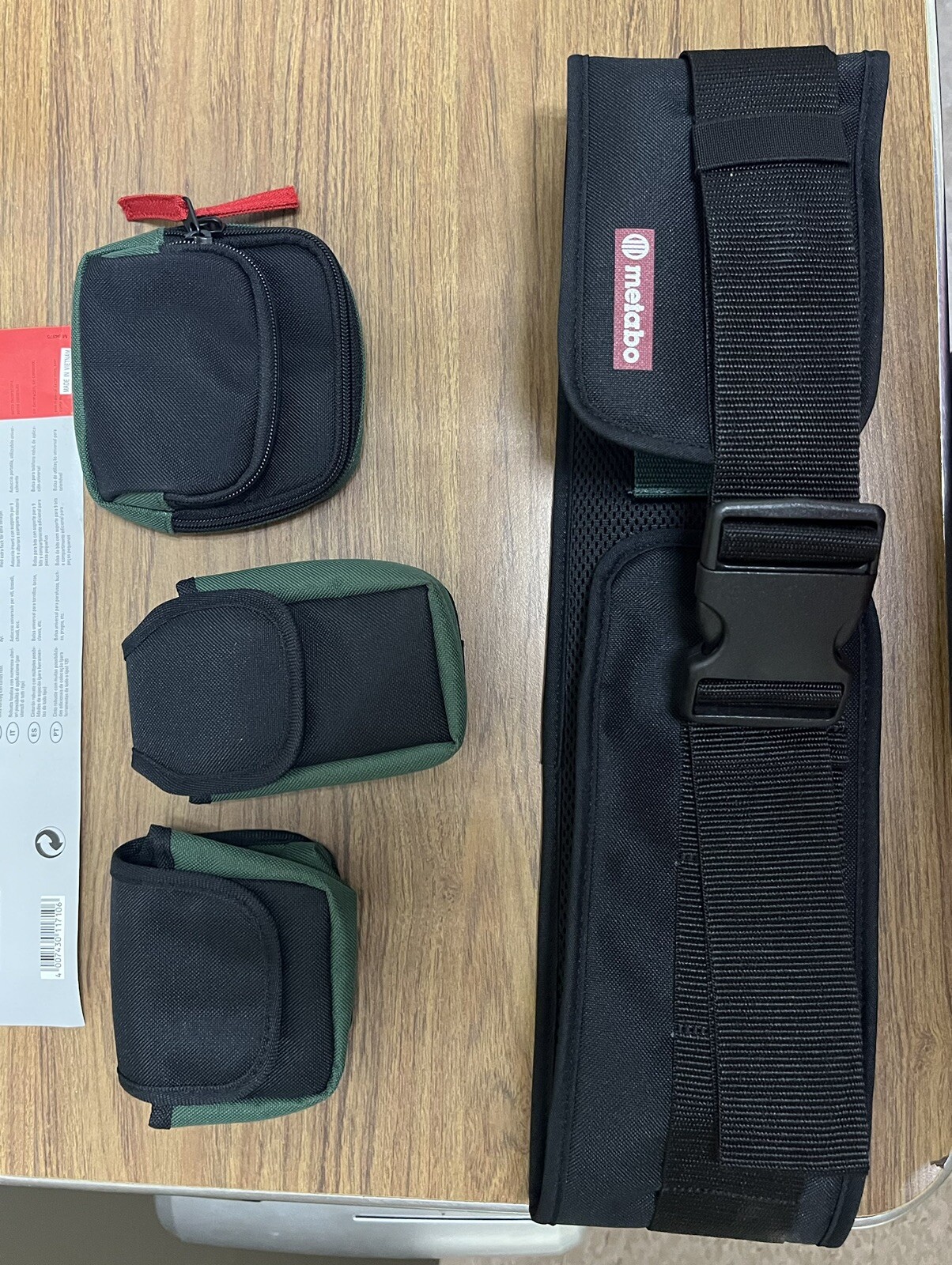 NEW Metabo Padded Work Belt Tool Belt Black Green