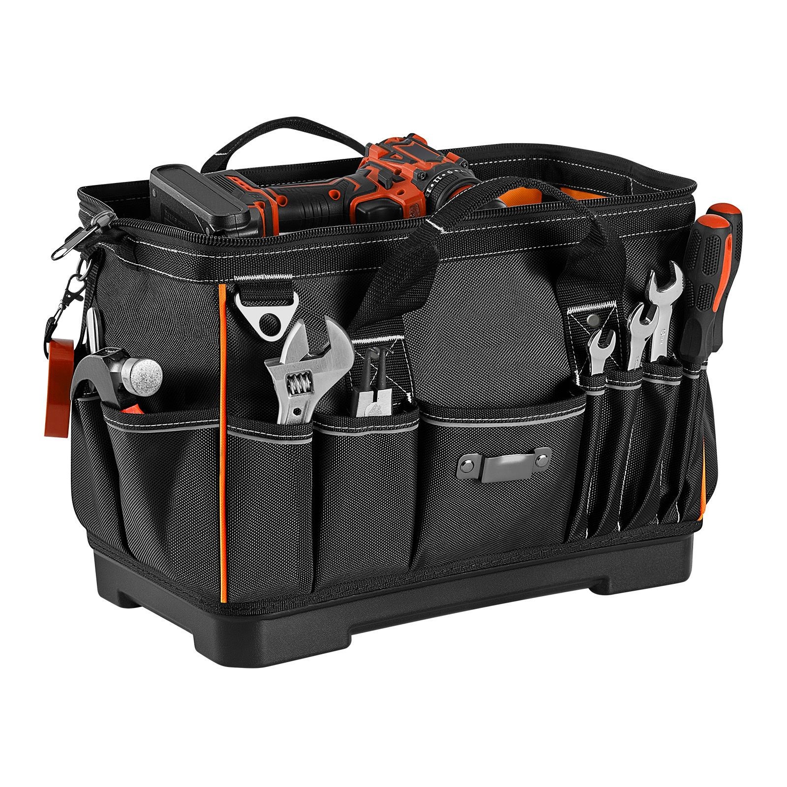 33-Pocket Tool Bag Organizer 16.1in, 10lb Capacity, Water-Resistant Base