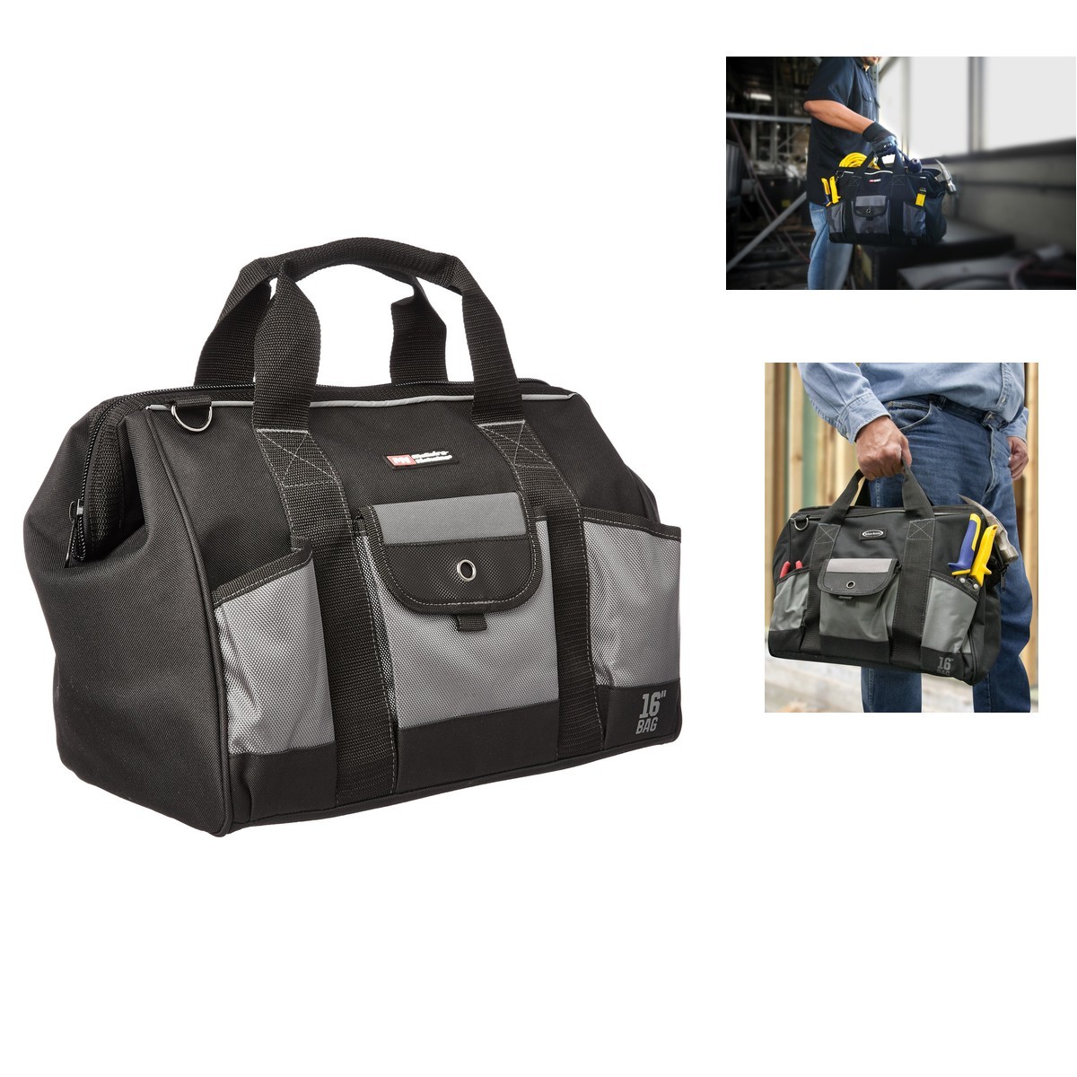 McGuire-Nicholas MN-2231 16″ Builder’s Tool Bag Black/Gray